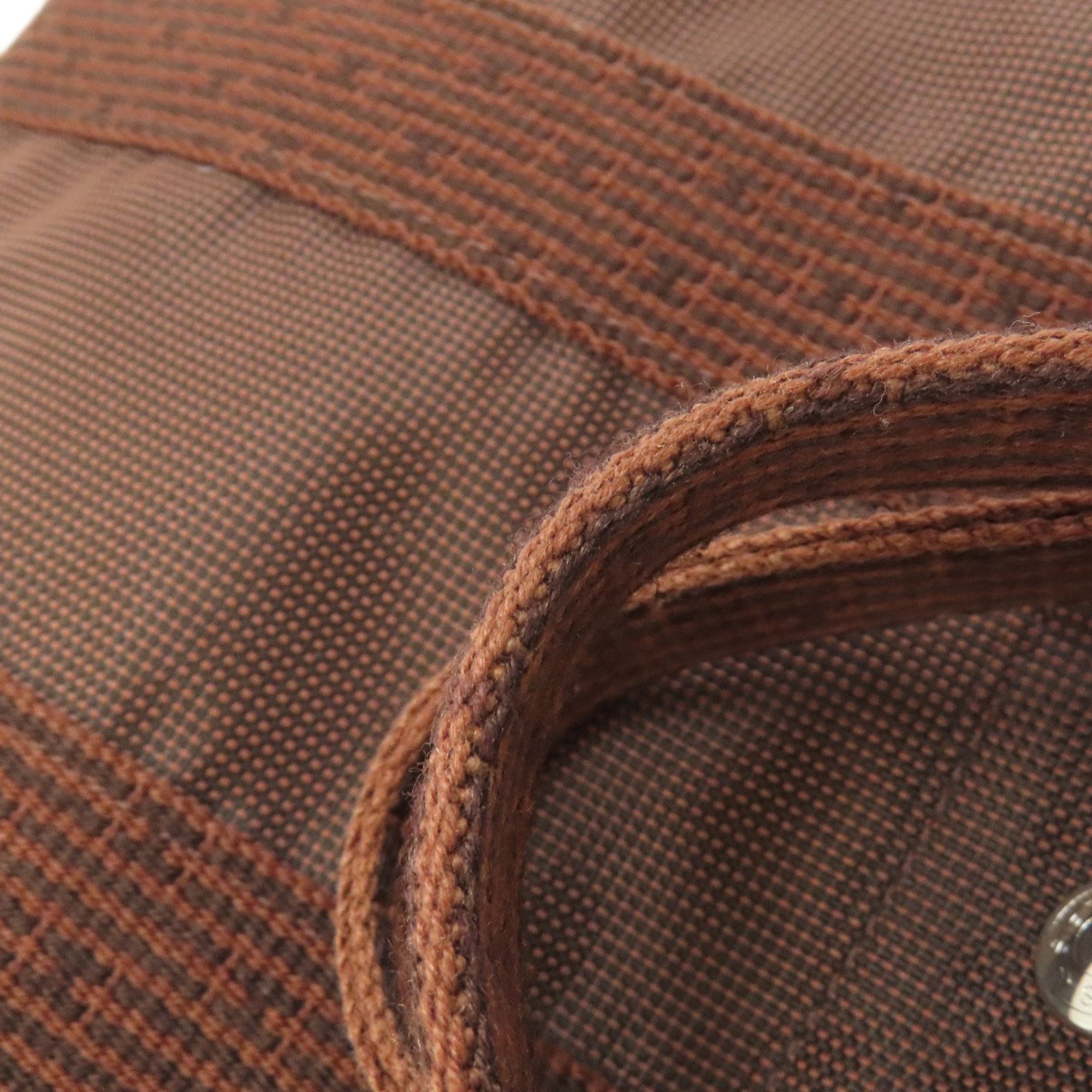 Hermes Brown Canvas Handbag (Pre-Owned)