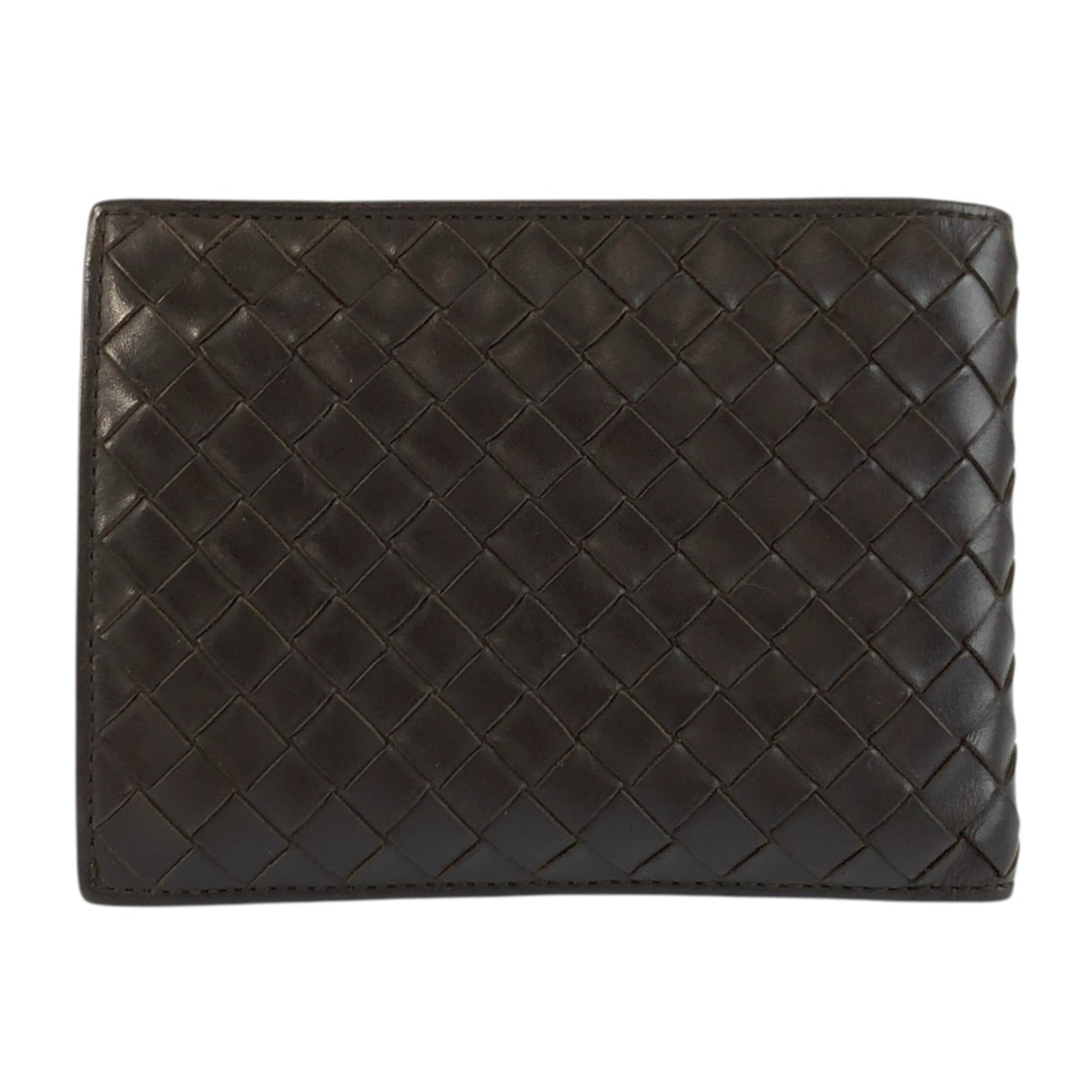 Bottega Veneta Brown Intrecciato Wallet (Bi-Fold) (Pre-Owned)