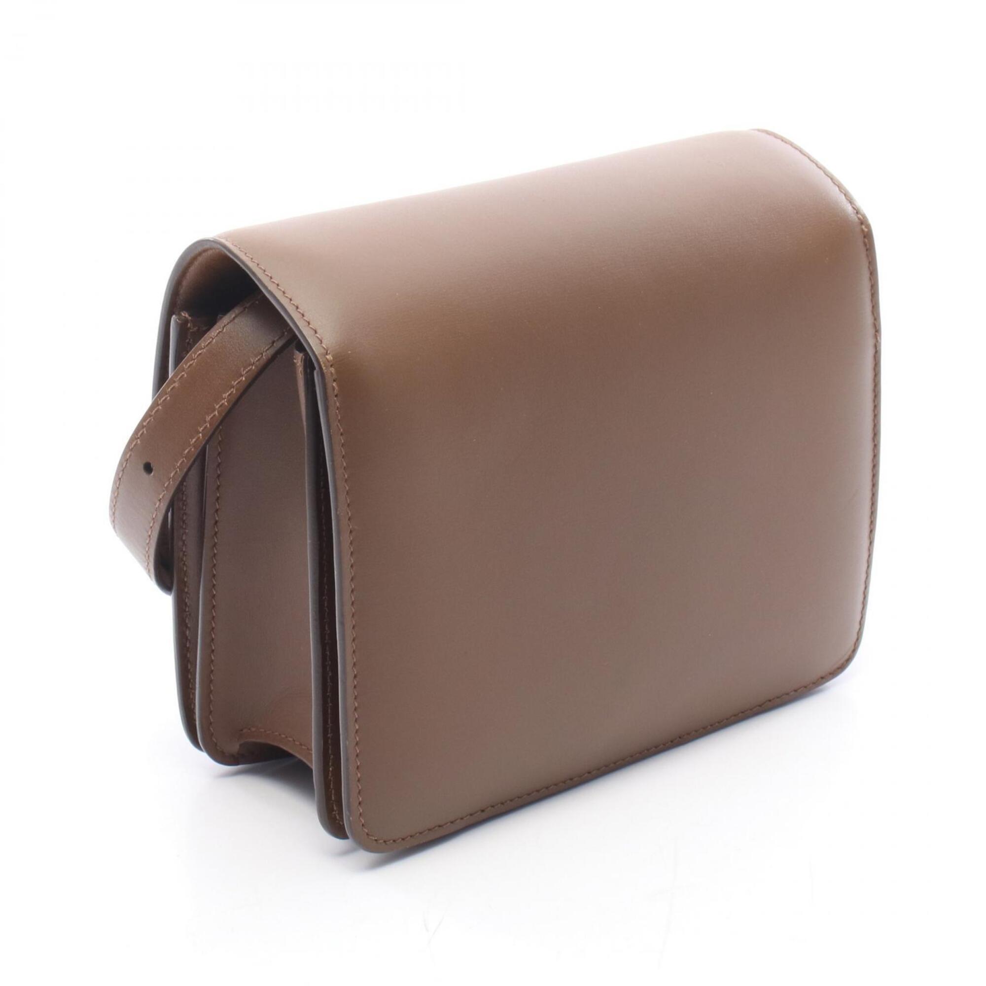 Celine Brown Leather Handbag Shoulder Bag (Pre-Owned)
