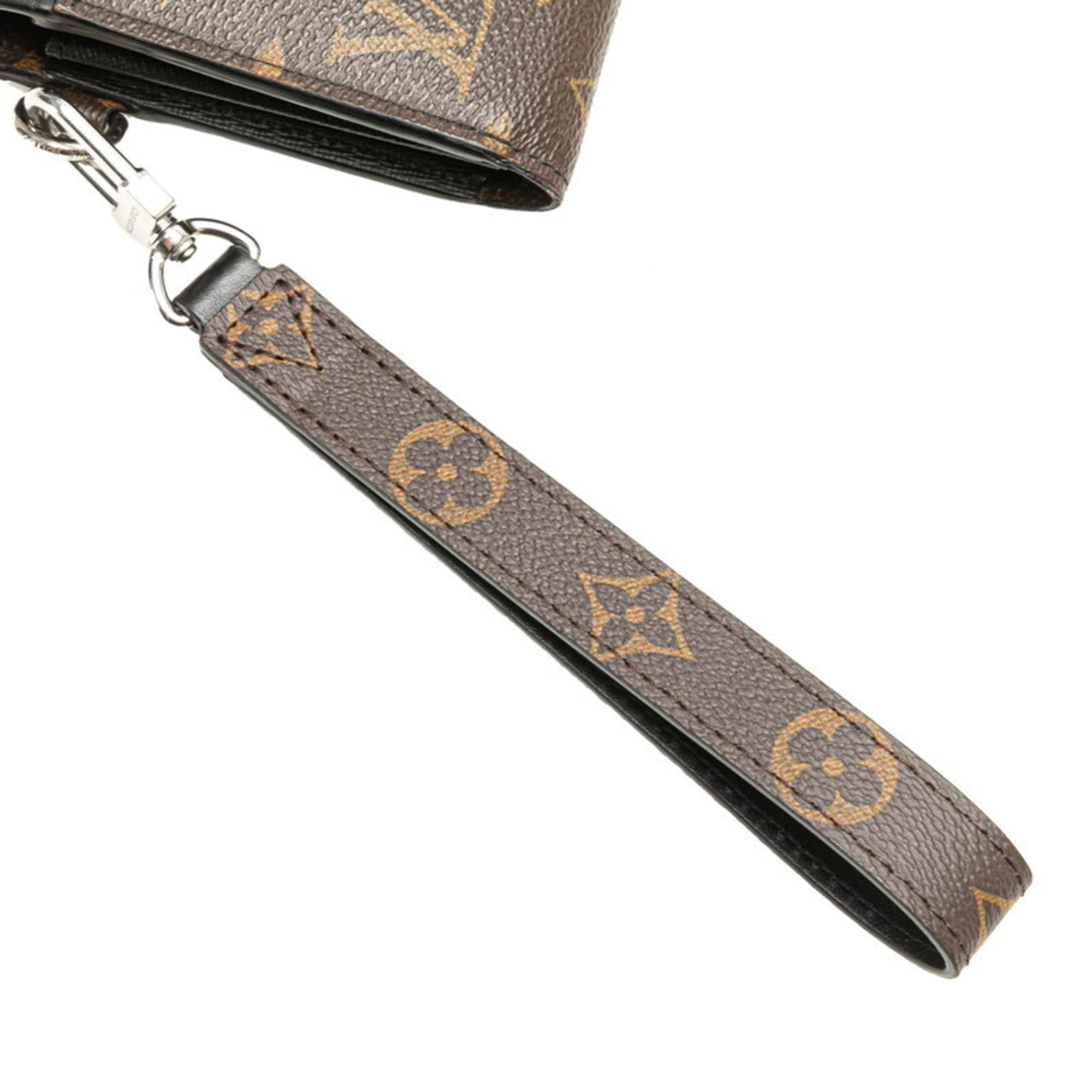 Louis Vuitton Monogram Macassar Black Brown Monogram Macassar Leather Coin Purse/Coin Case (Pre-Owned)