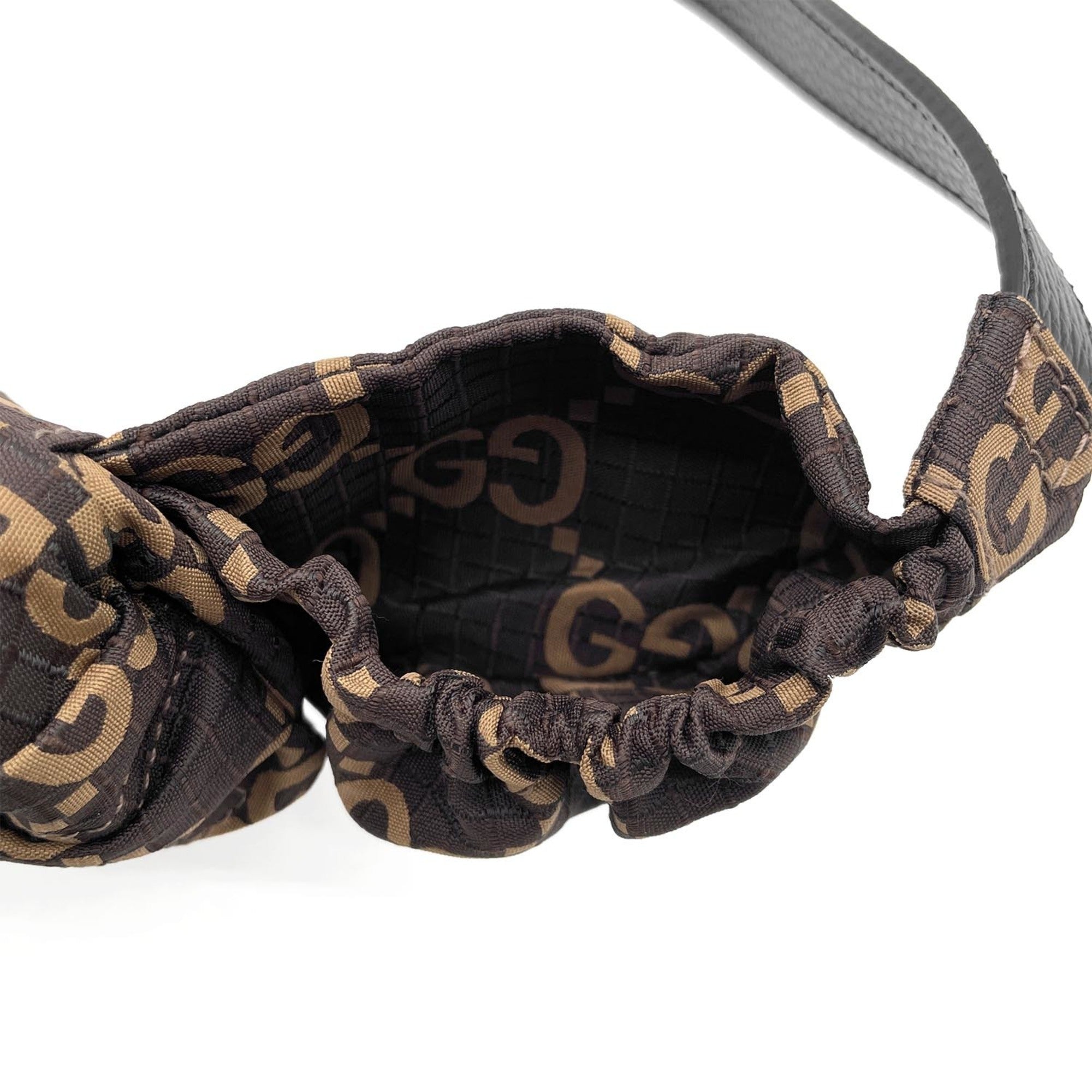 Gucci Brown Nylon Fanny Pack Sling Bag (Pre-Owned)