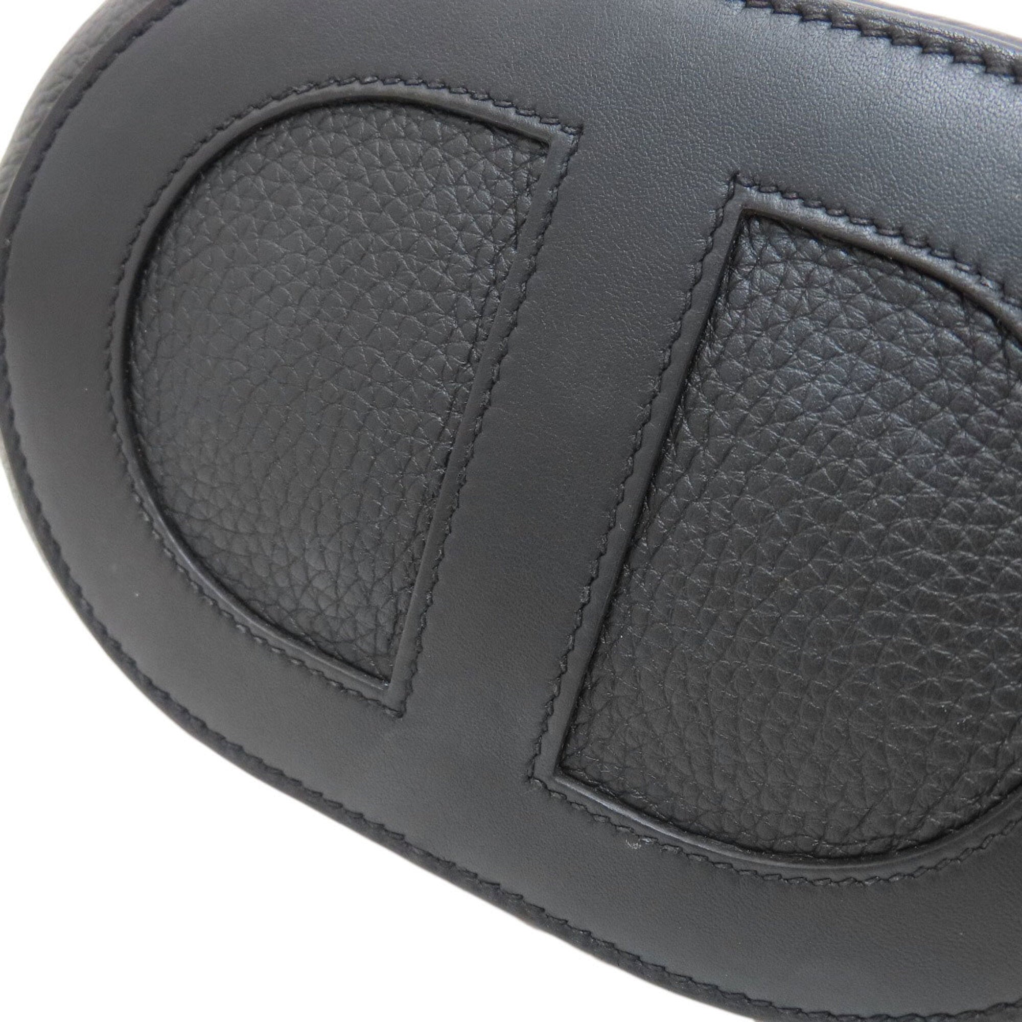 Hermes Black Taurillon Clemence Leather Handbag (Pre-Owned)