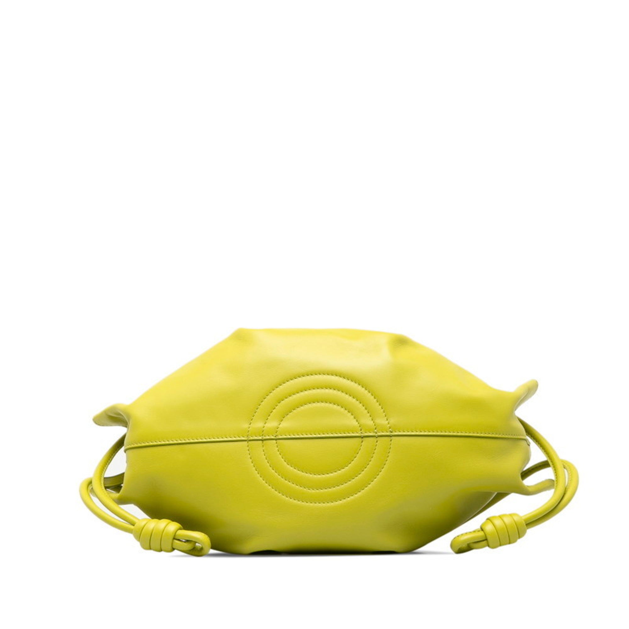 Loewe Green Leather Handbag Shoulder Bag (Pre-Owned)
