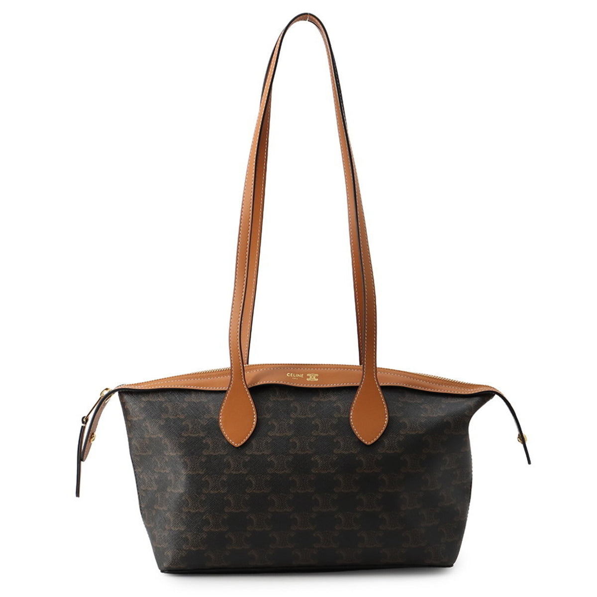 Celine Gold Pvc Leather Handbag Shoulder Bag (Pre-Owned)