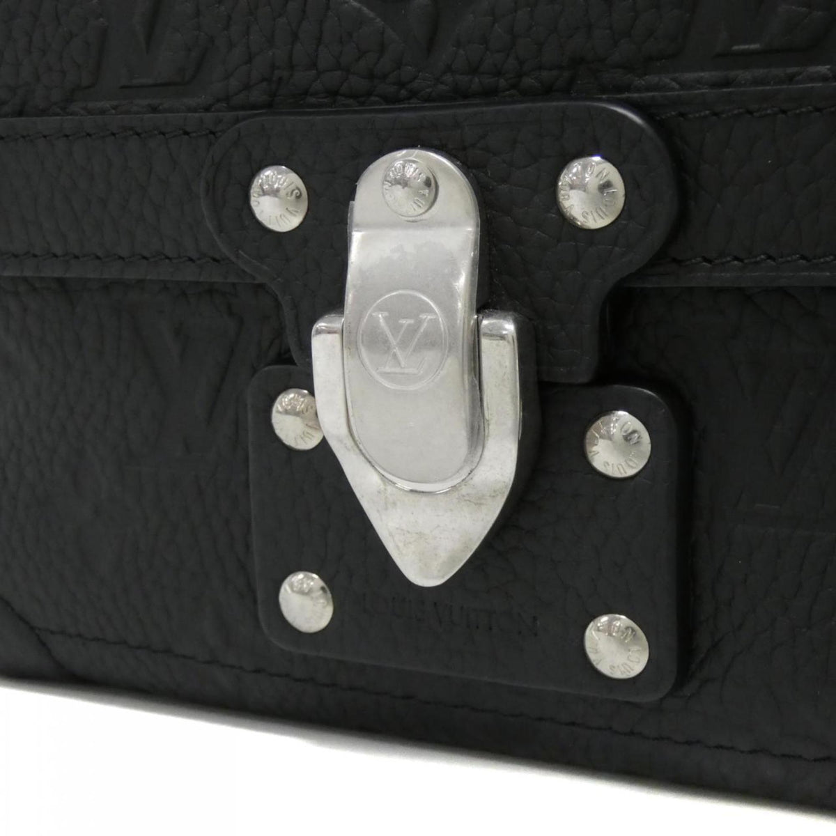 Louis Vuitton Black Leather Handbag (Pre-Owned)