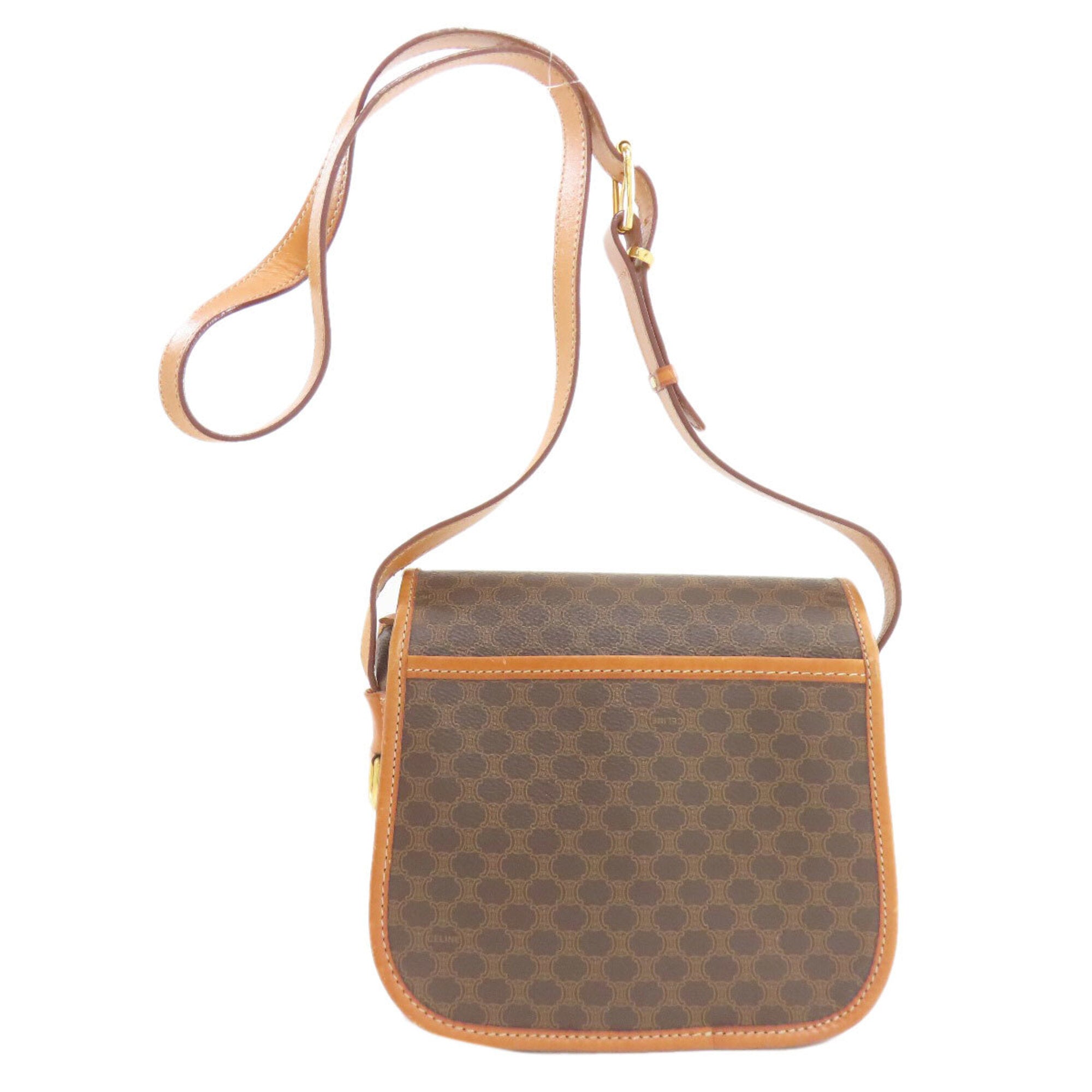 Celine Brown Leather Shoulder Bag (Pre-Owned)