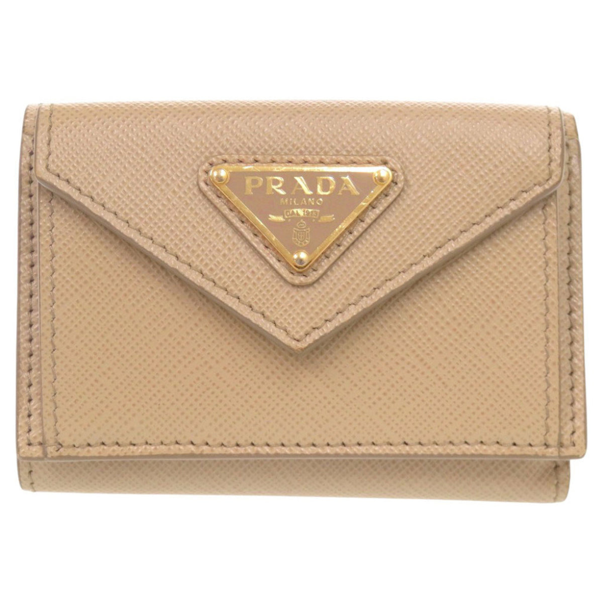 Prada Beige Saffiano Wallet (Tri-Fold) (Pre-Owned)