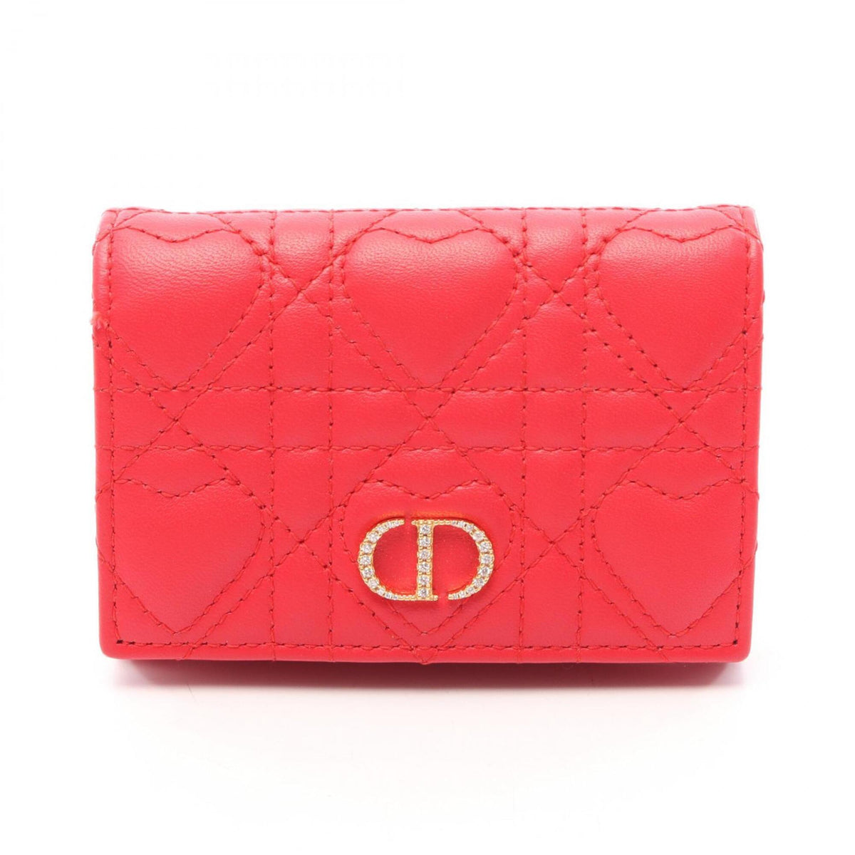 Christian Dior Red Color Leather Coin Purse/Coin Case (Pre-Owned)