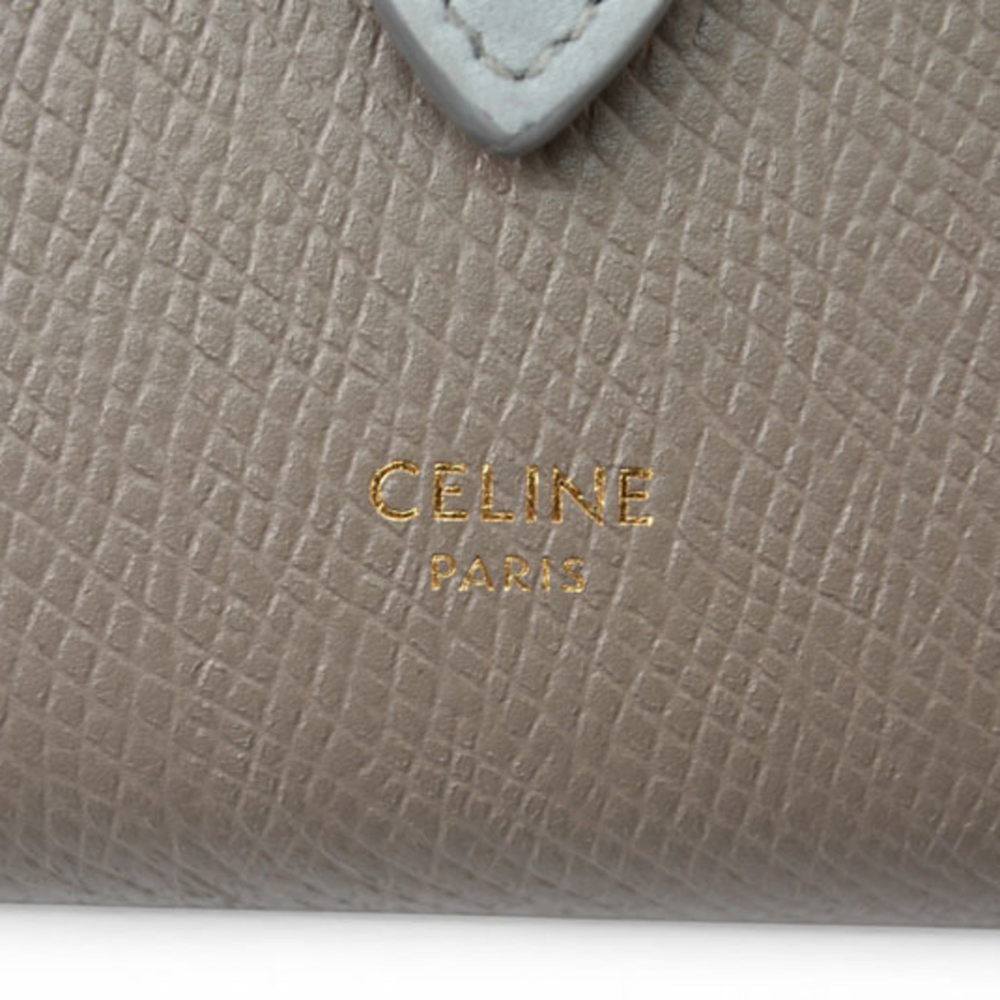 Celine Blue Gray Leather Wallet (Bi-Fold) (Pre-Owned)