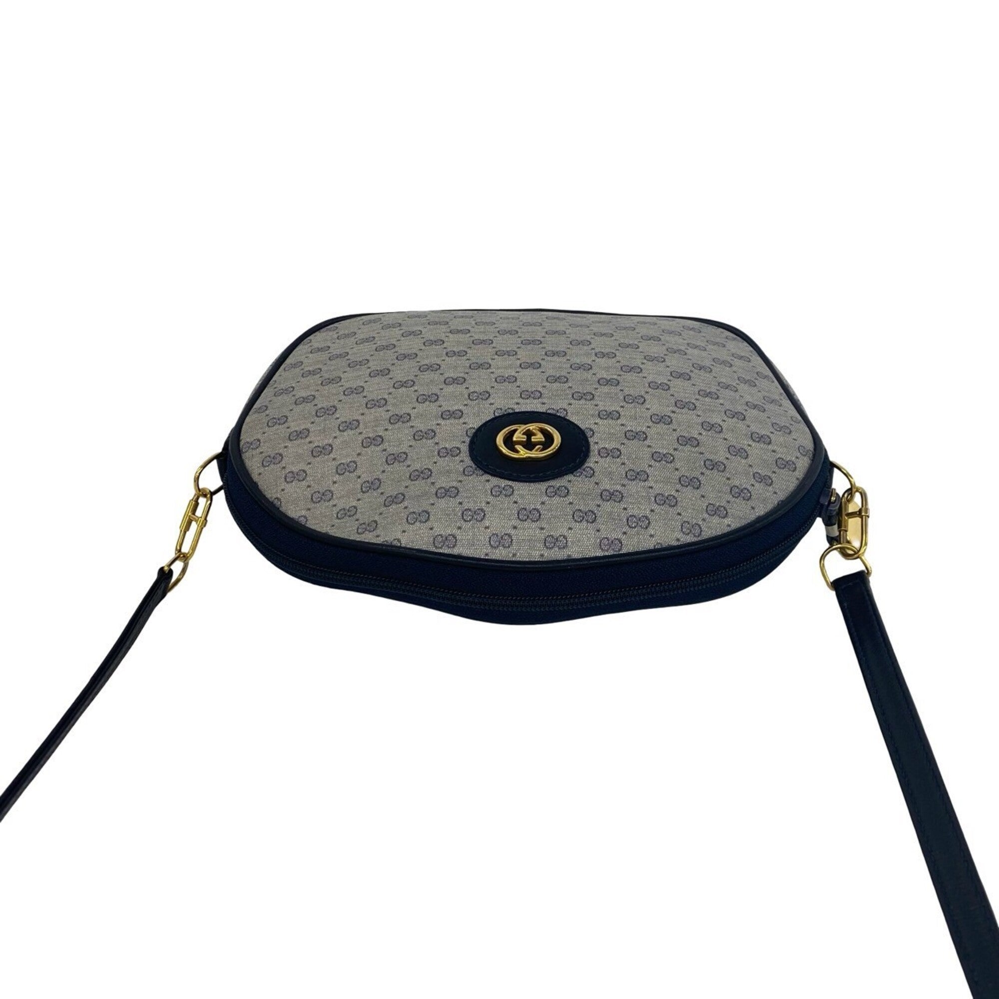 Gucci Navy Leather Pvc Pochette Shoulder Bag (Pre-Owned)