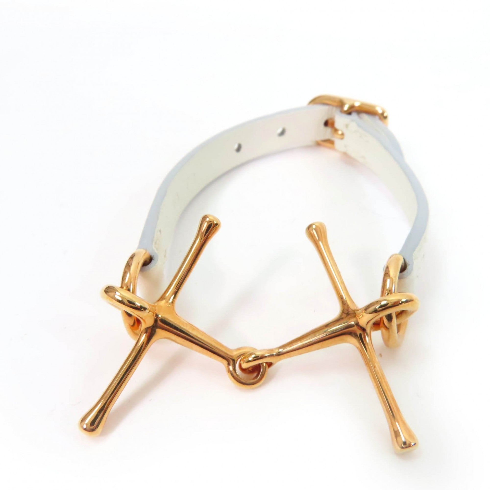 Hermes Pink Gold White Charm Bracelet (Pre-Owned)