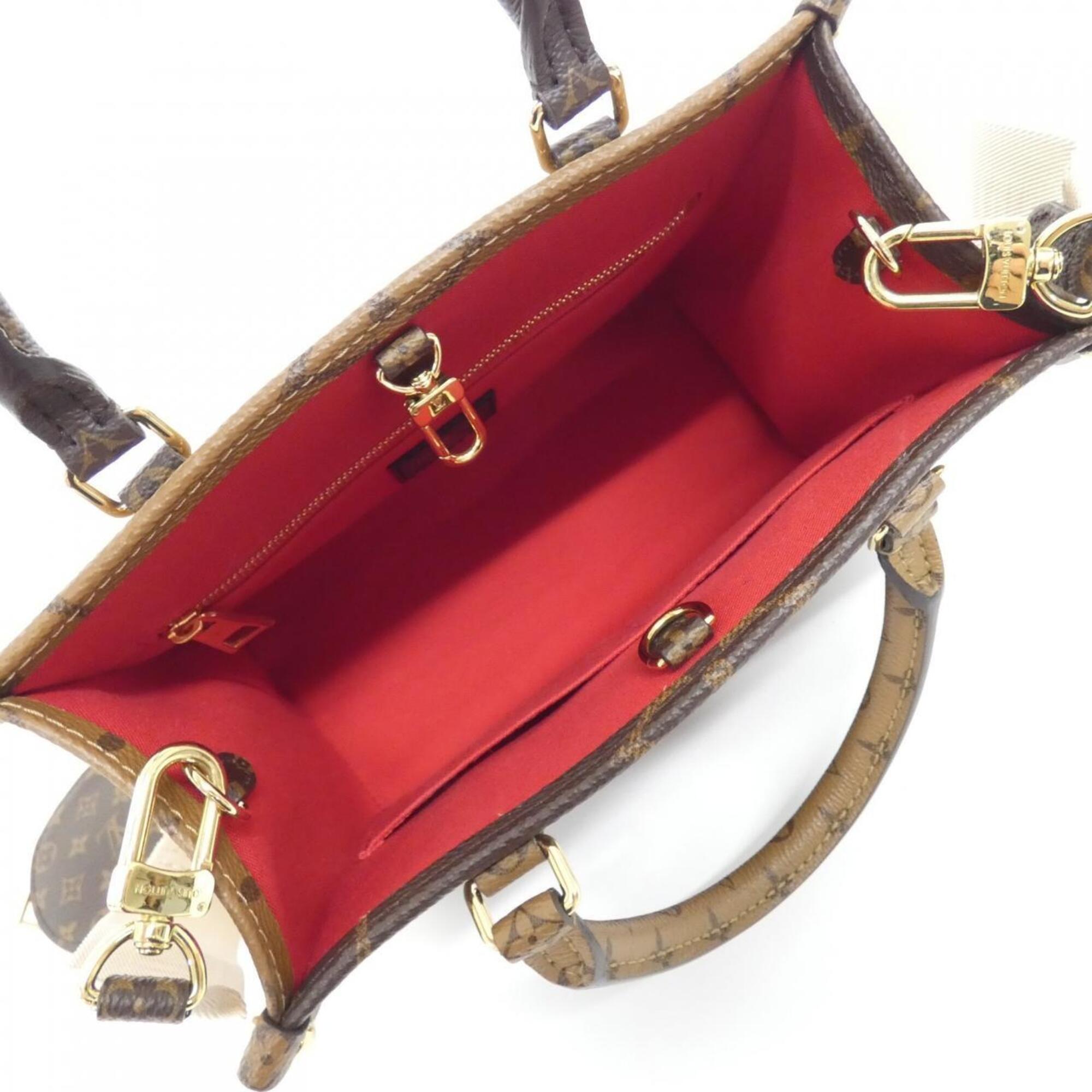 Louis Vuitton Marron Monogram Coated Canvas Handbag Pouch (Pre-Owned)