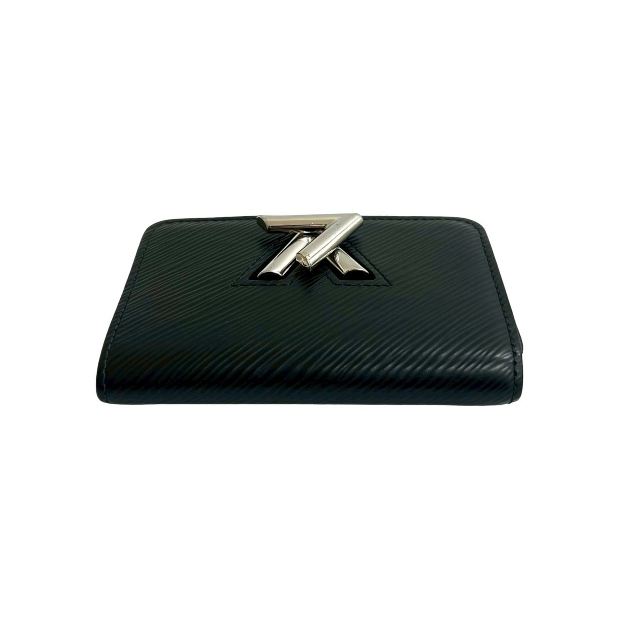 Louis Vuitton Black Leather Wallet (Tri-Fold) (Pre-Owned)