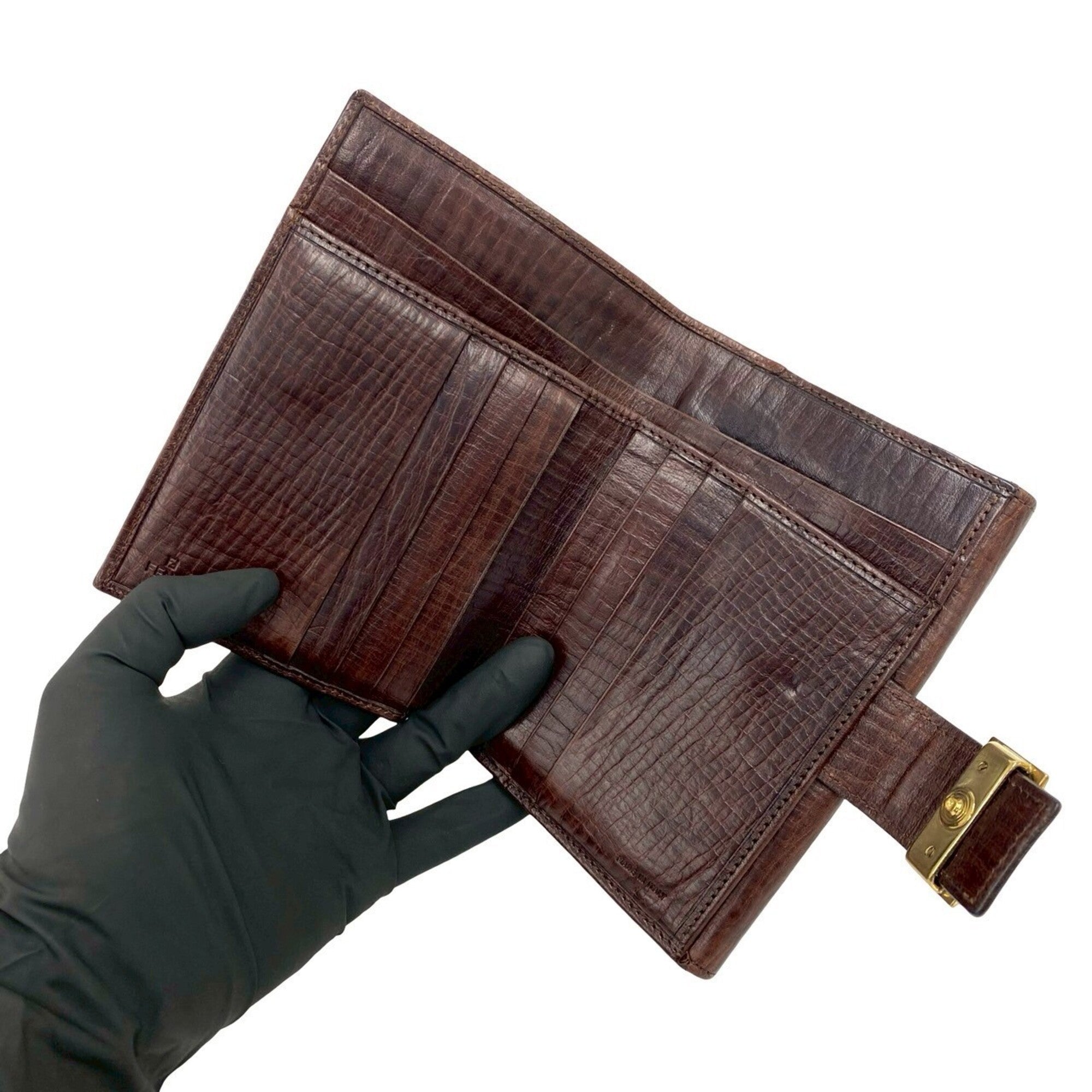 Fendi Brown Canvas Leather Wallet (Bi-Fold) (Pre-Owned)
