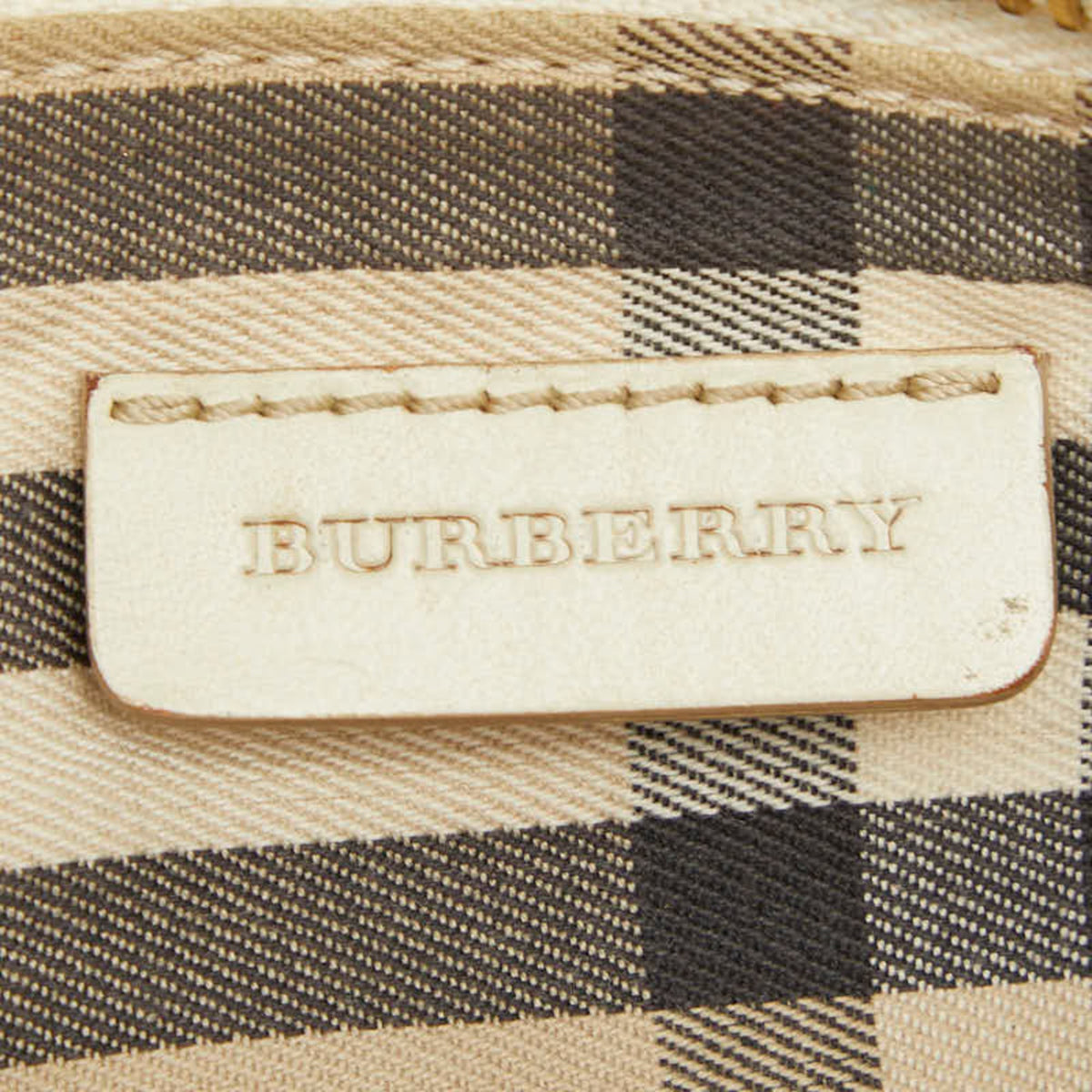 Burberry Beige Leather Shoulder Bag (Pre-Owned)