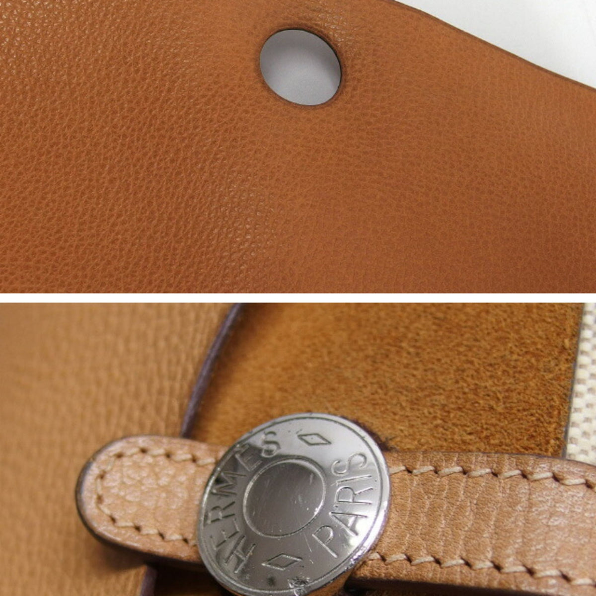 Hermes Colorado Light Beige Natural Toile H Clutch Bag Shoulder Bag (Pre-Owned)