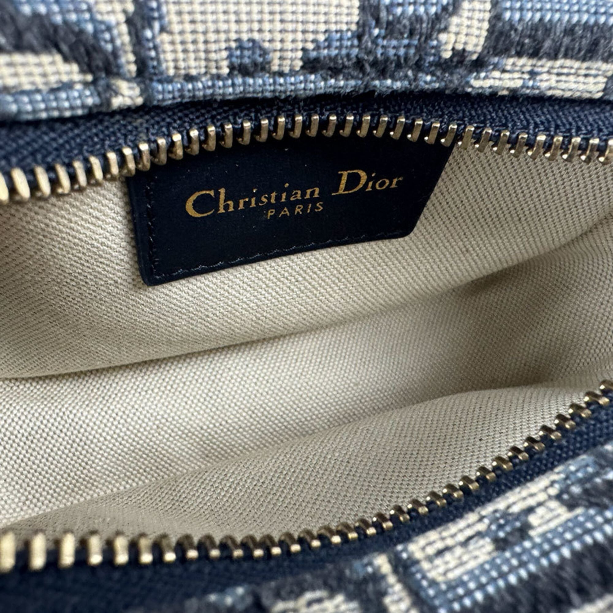 Christian Dior Navy Canvas Leather Fanny Pack (Pre-Owned)