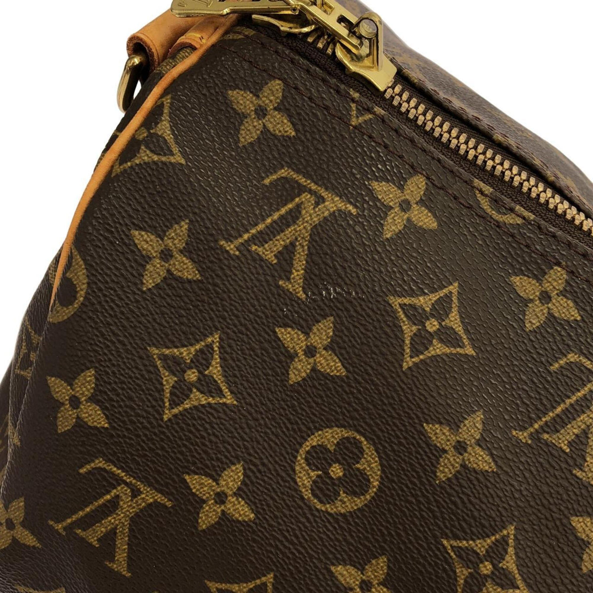 Louis Vuitton Marron Coated Canvas Boston Bag (Pre-Owned)