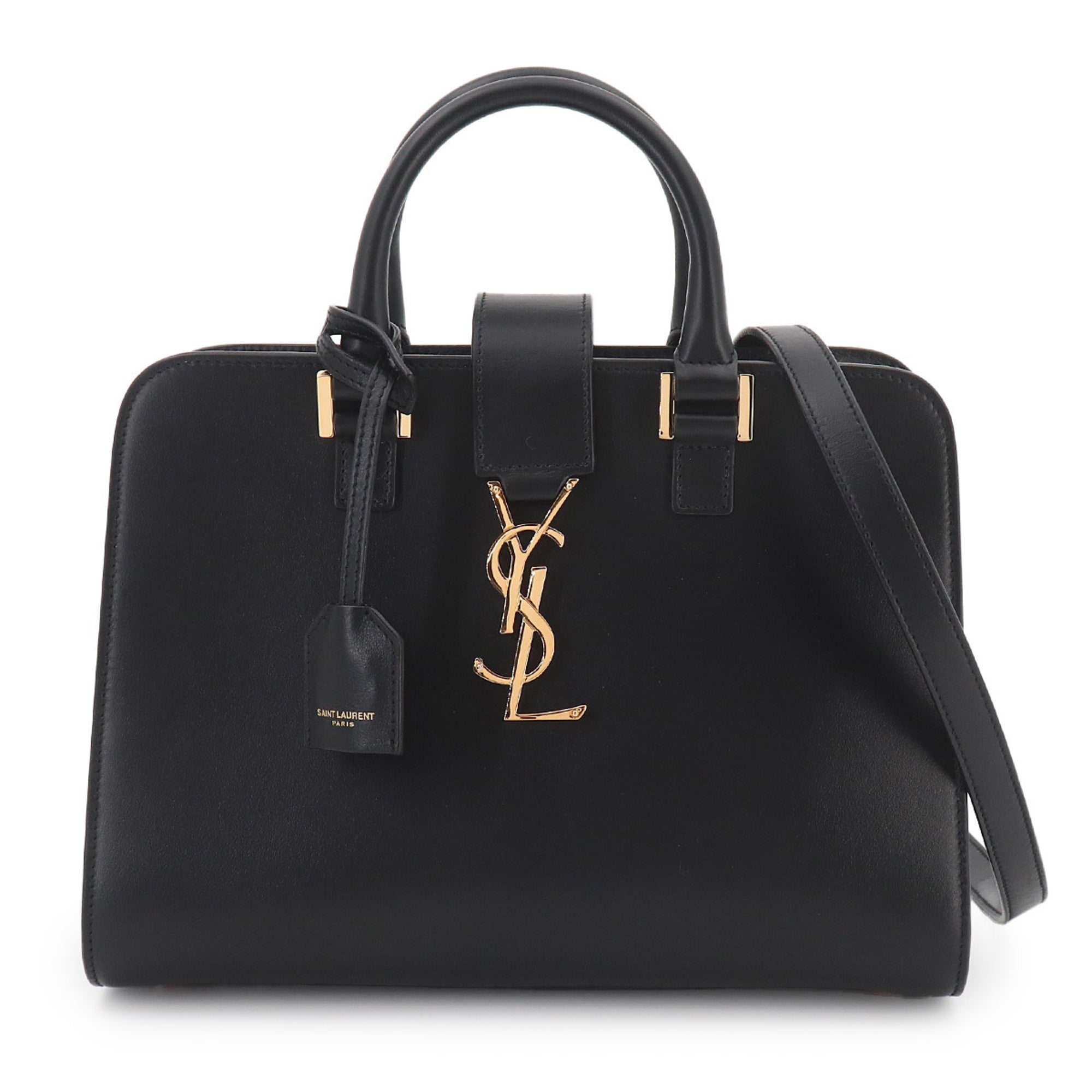 Saint Laurent Black Leather Handbag (Pre-Owned)