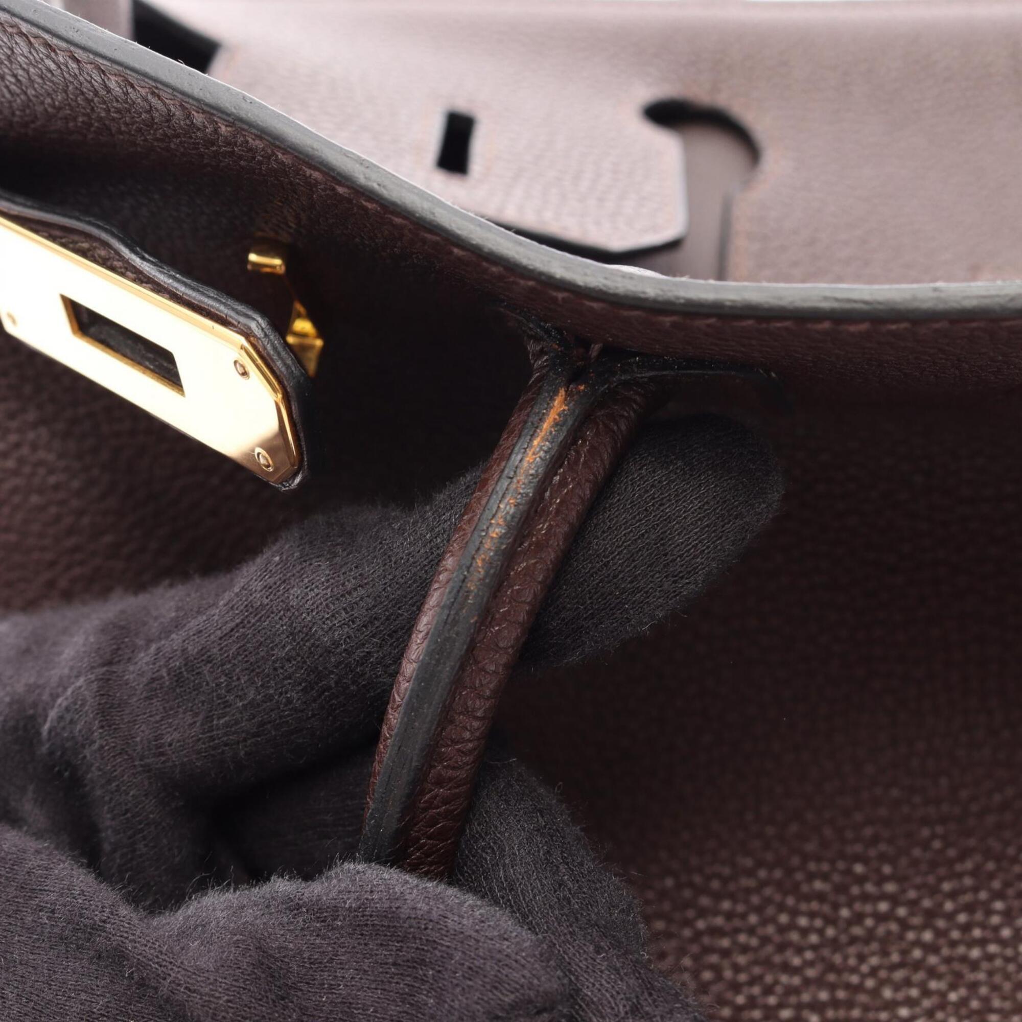 Hermes Brown Togo Leather Handbag (Pre-Owned)