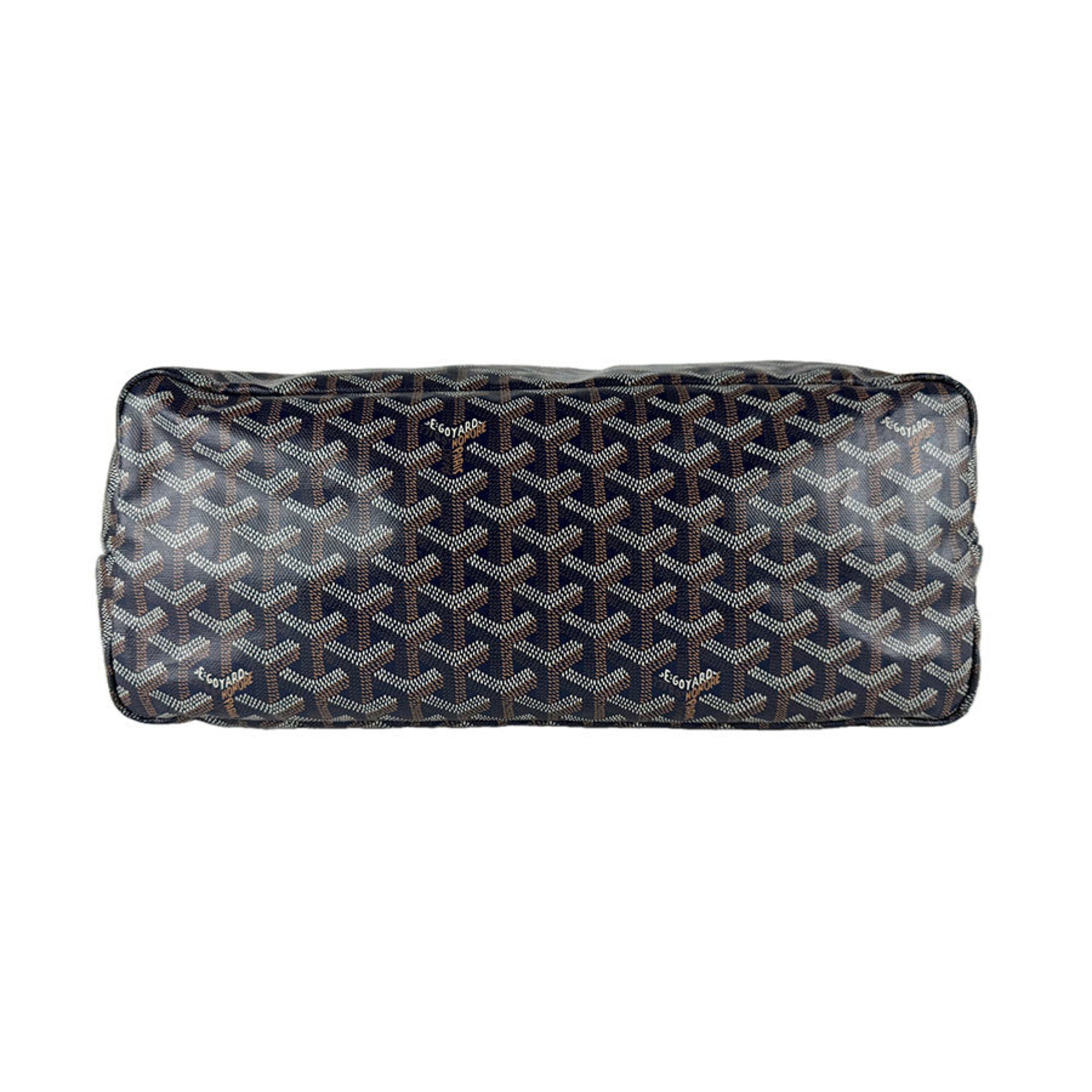 Goyard Brown Navy White Pvc Leather Tote Bag (Pre-Owned)