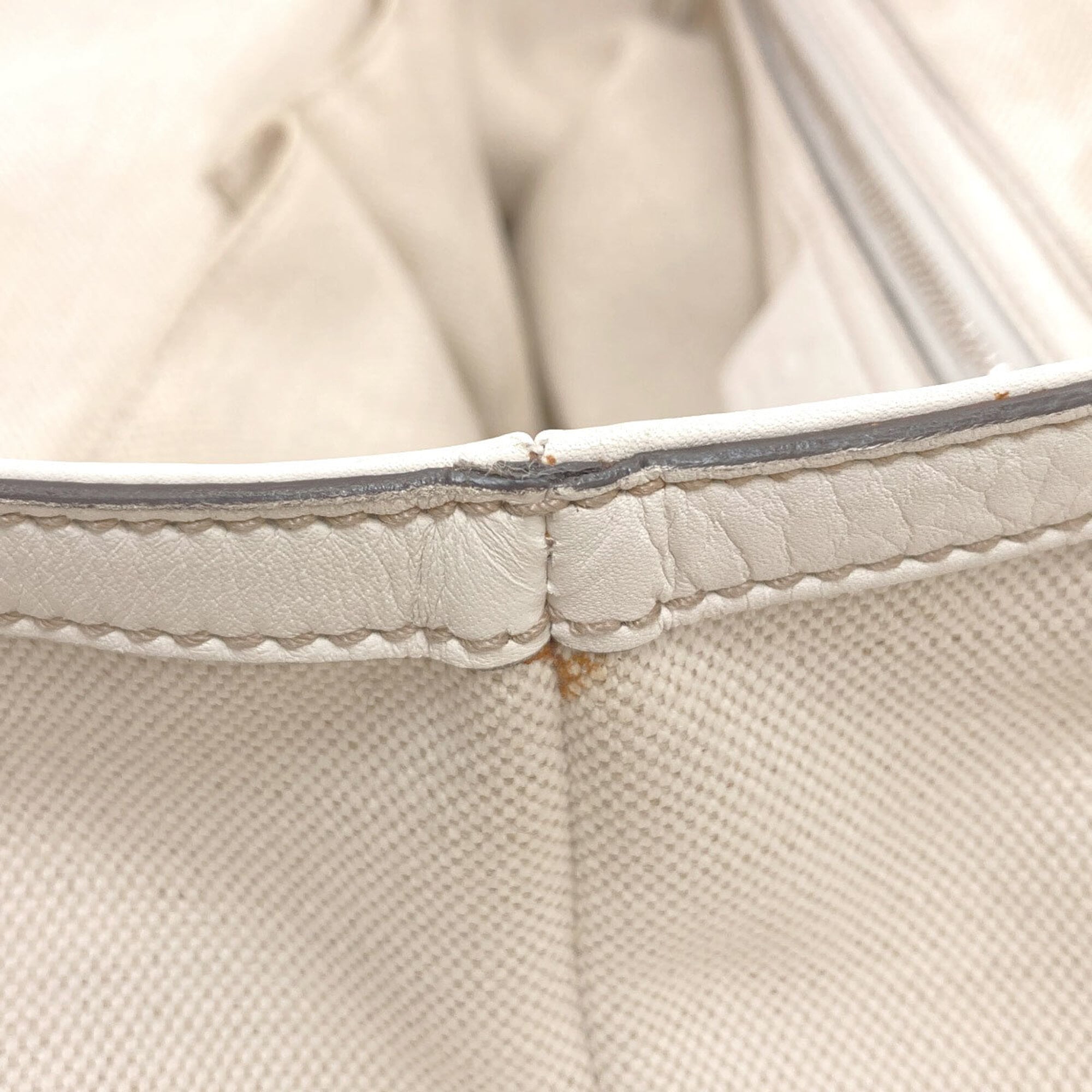 Gucci White Canvas Tote Bag (Pre-Owned)