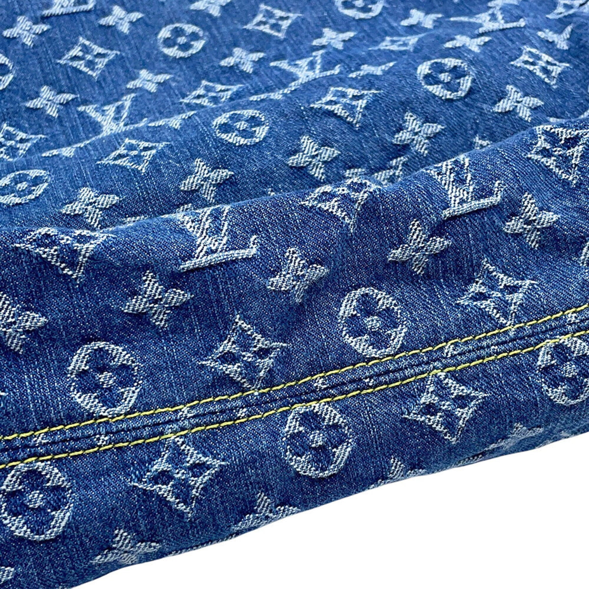 Louis Vuitton Blue Yellow Monogram Denim Shoulder Bag (Pre-Owned)
