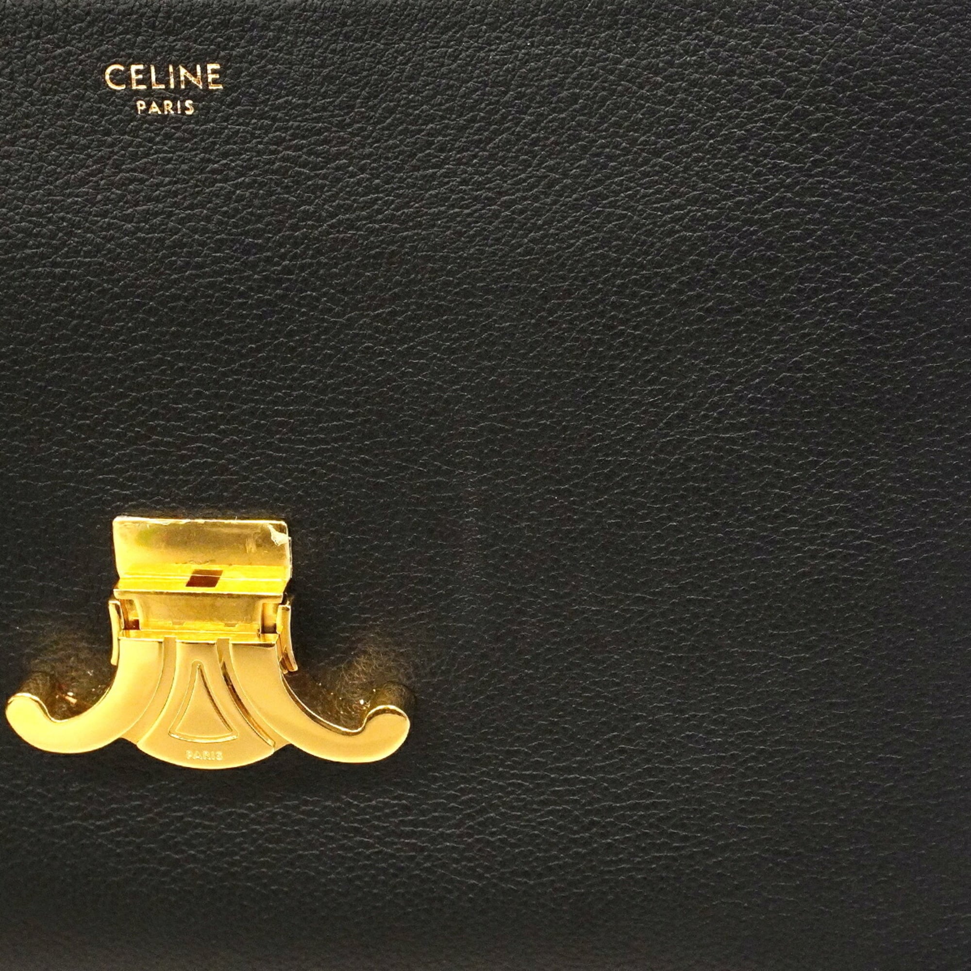 Celine Black Leather Handbag (Pre-Owned)