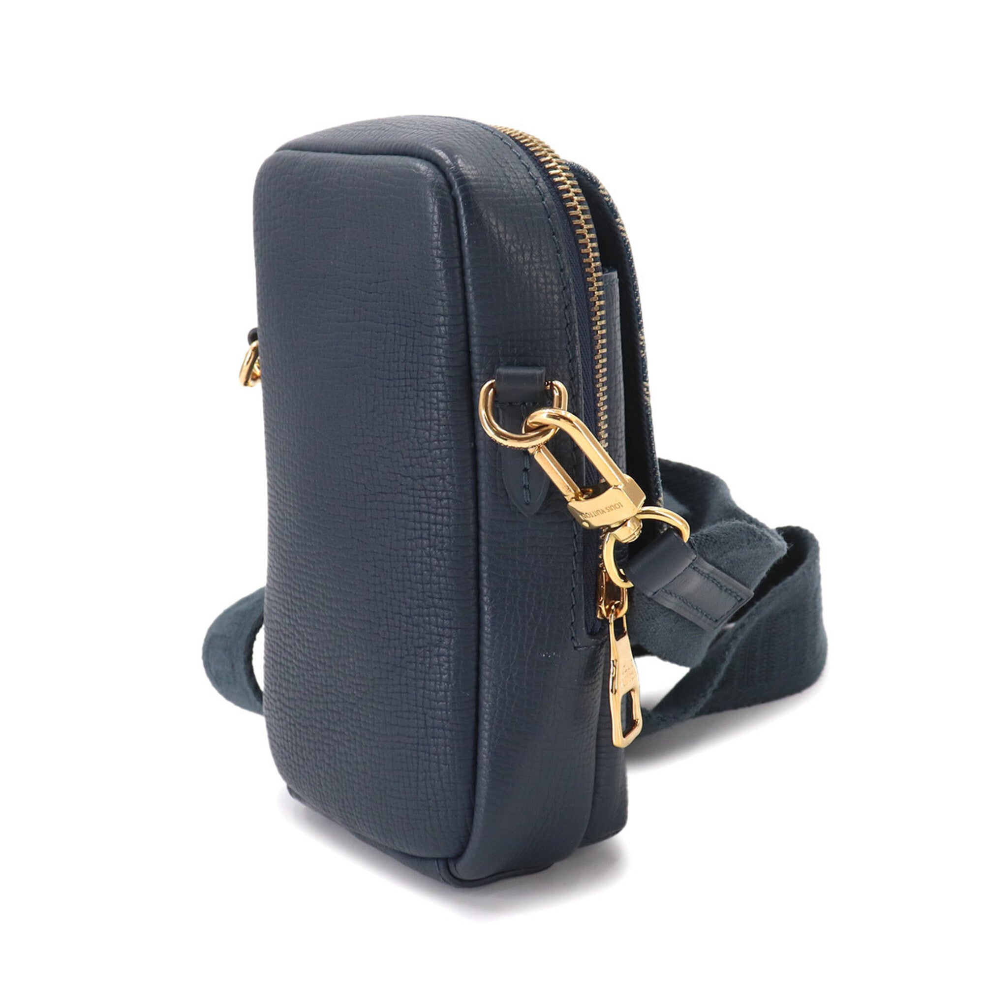 Louis Vuitton Navy Monogram Denim Leather Shoulder Bag (Pre-Owned)