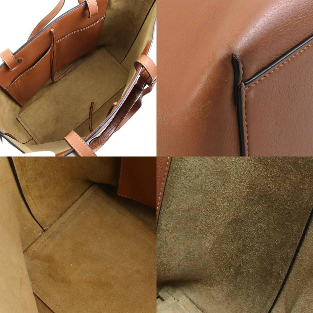 Loewe Brown Leather Handbag Shoulder Bag (Pre-Owned)