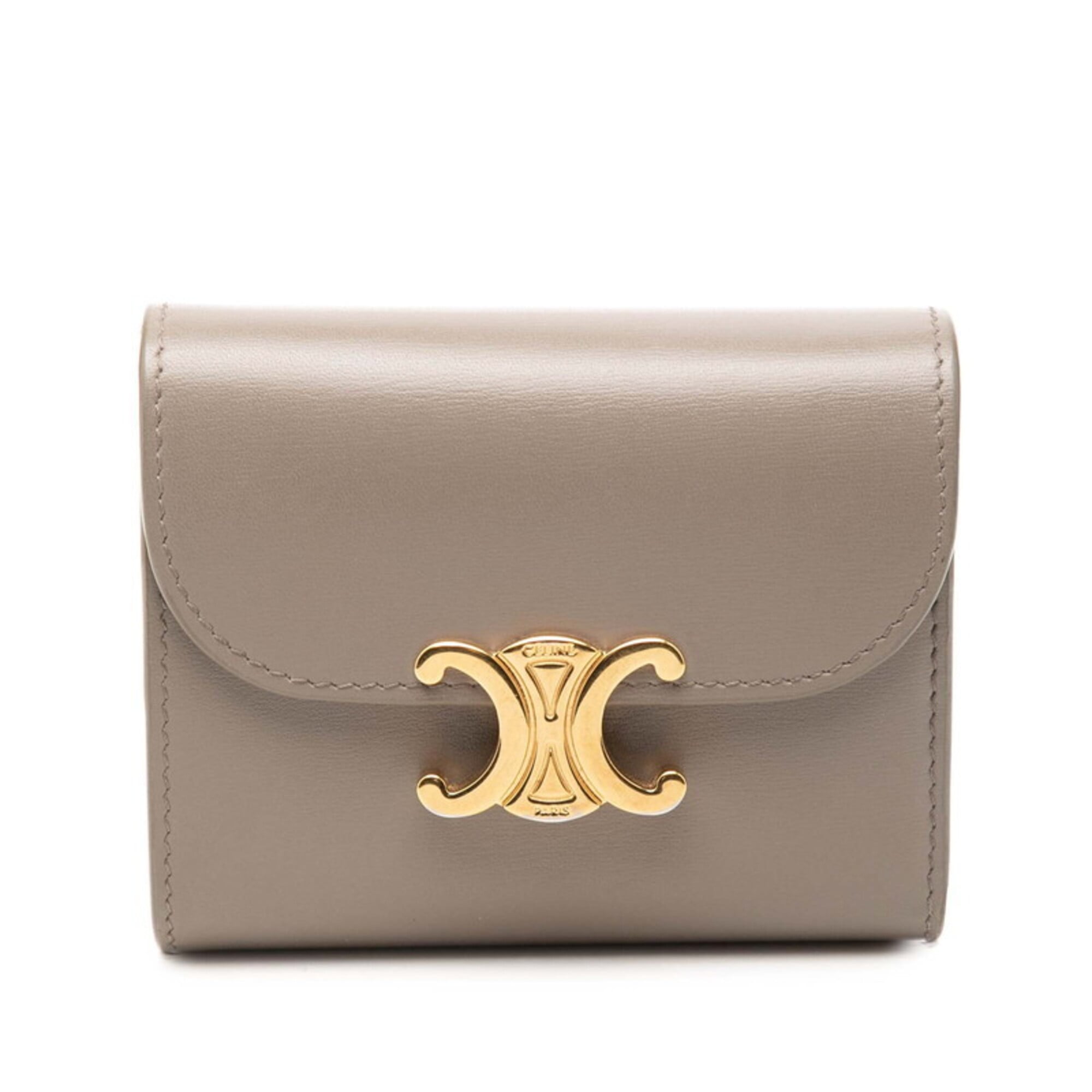 Celine Gray Leather Wallet (Bi-Fold) (Pre-Owned)