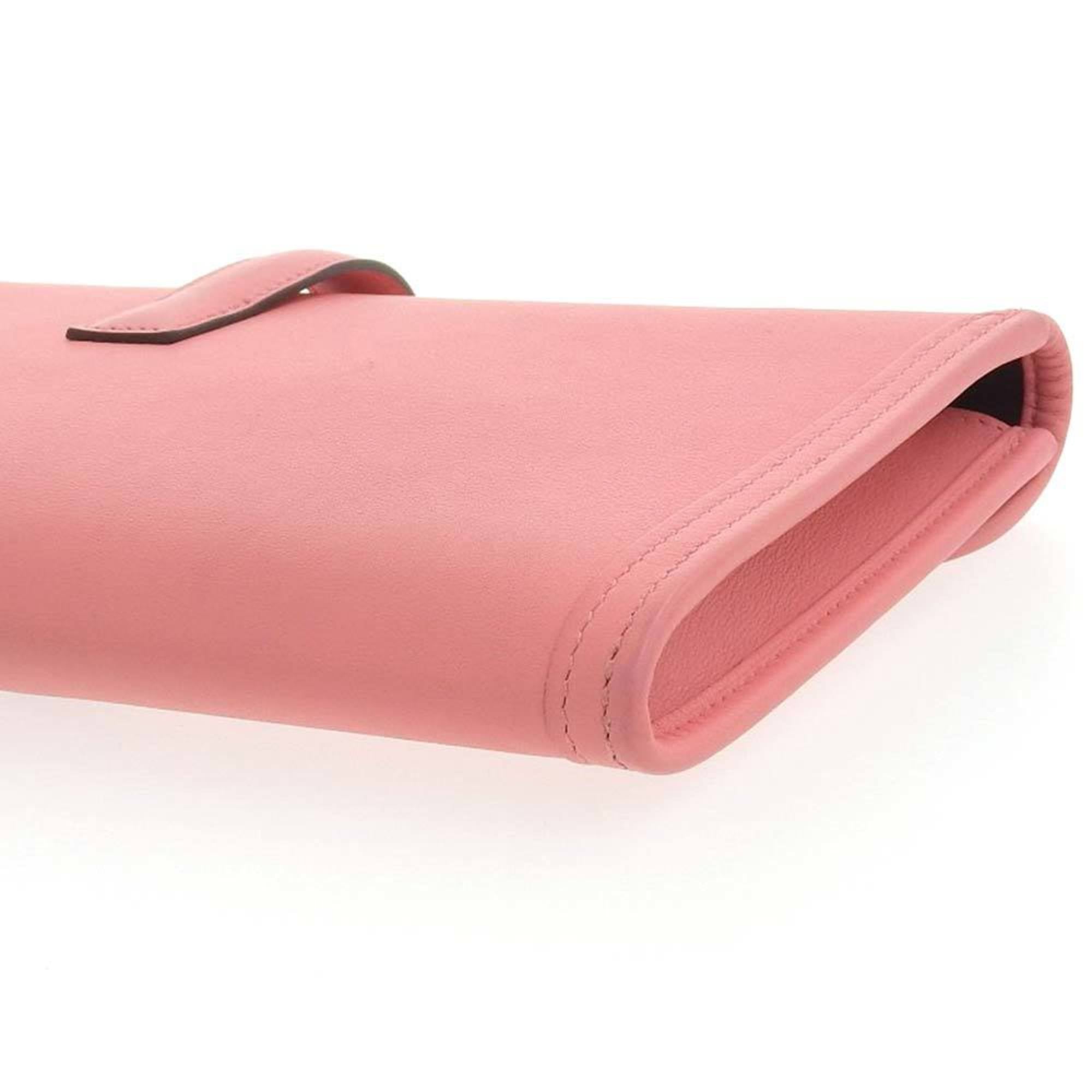 Hermes Pink Swift Leather Clutch Bag (Pre-Owned)