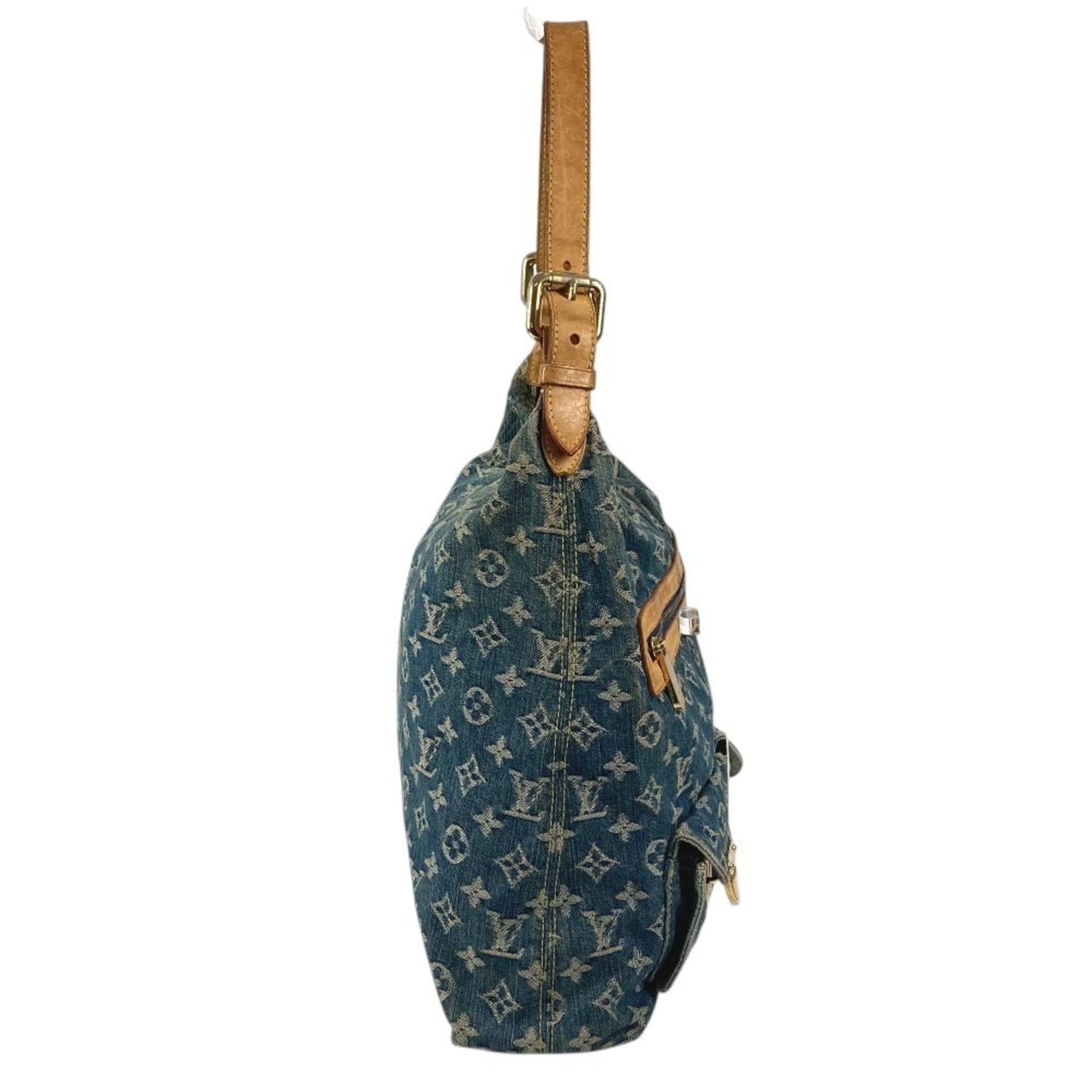 Louis Vuitton Monogram Denim Blue Monogram Denim Shoulder Bag (Pre-Owned)