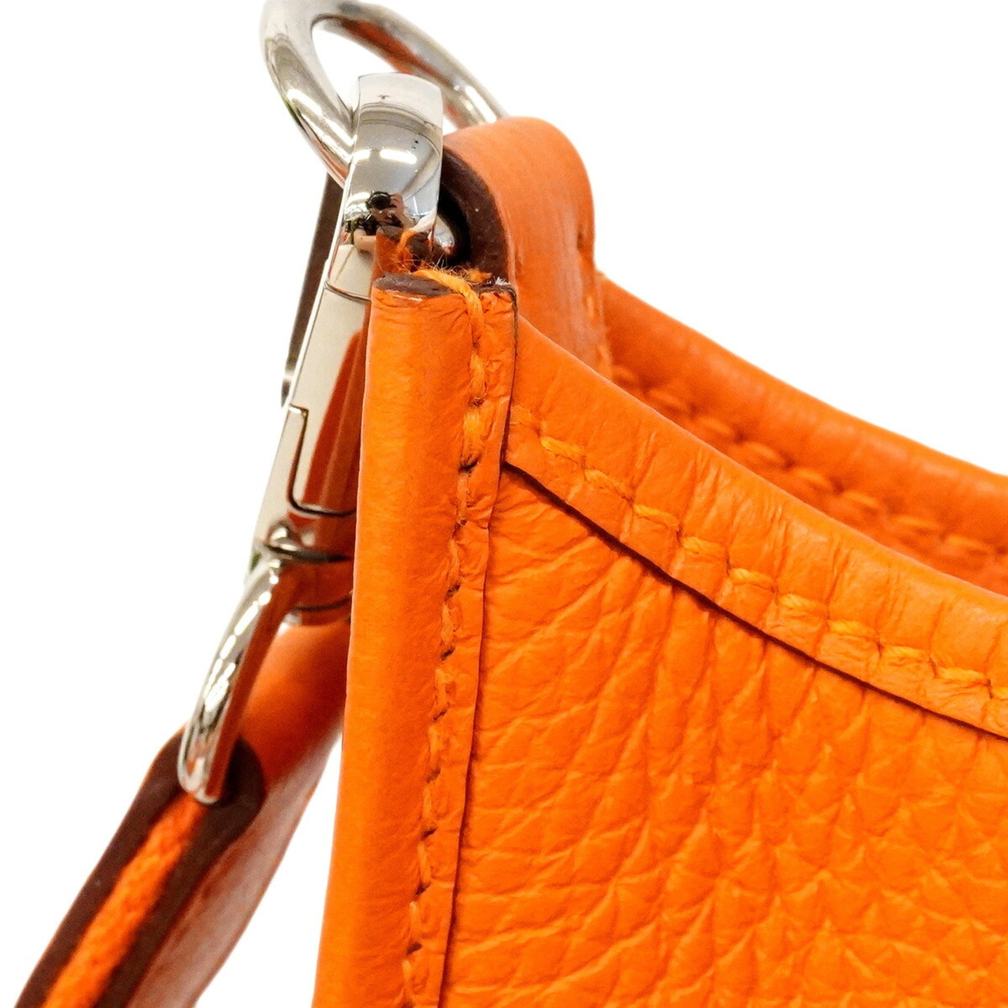 Hermes Orange Taurillon Clemence Leather Shoulder Bag (Pre-Owned)
