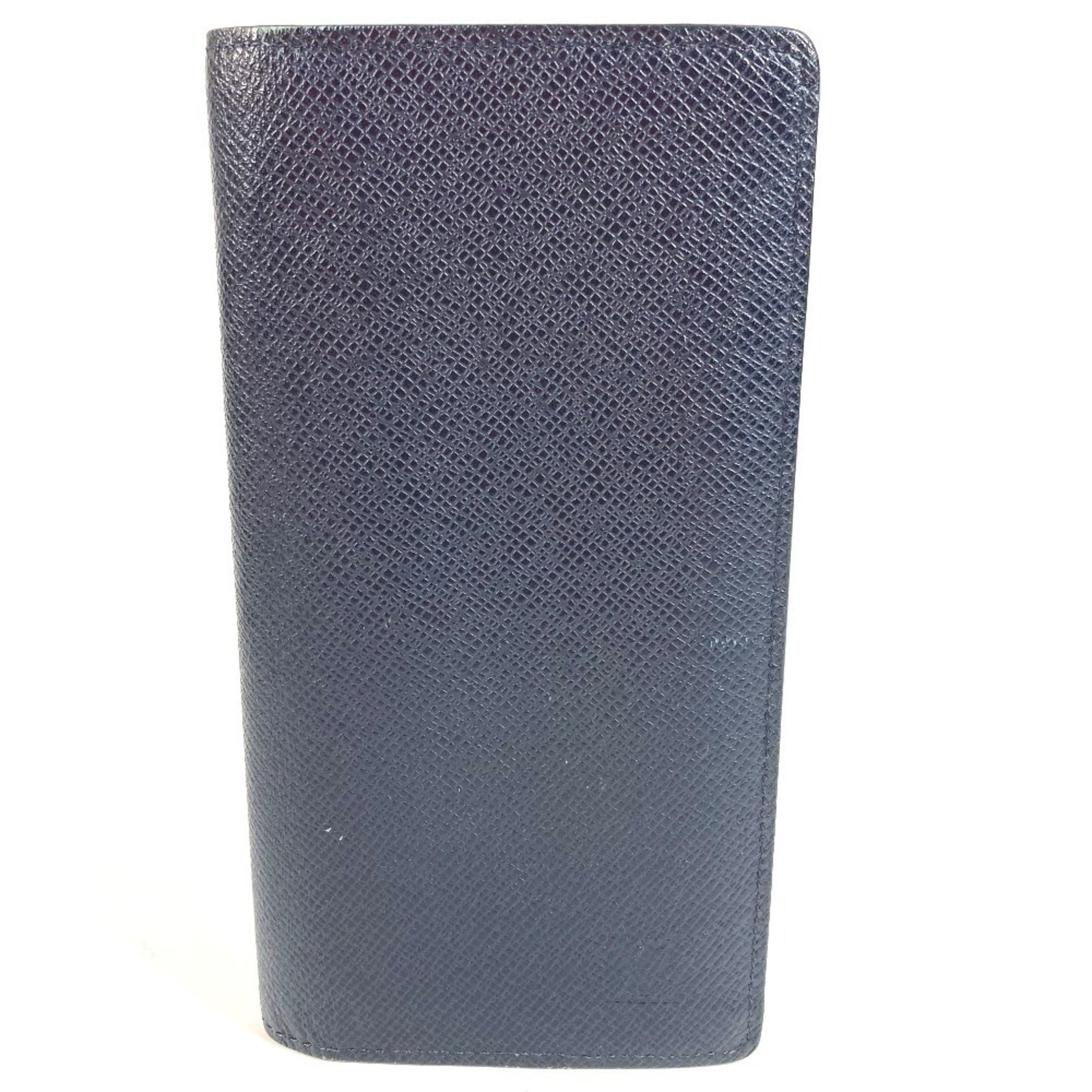 Louis Vuitton Blue Ocean Taiga Leather Leather Long Wallet (Bi-Fold) (Pre-Owned)