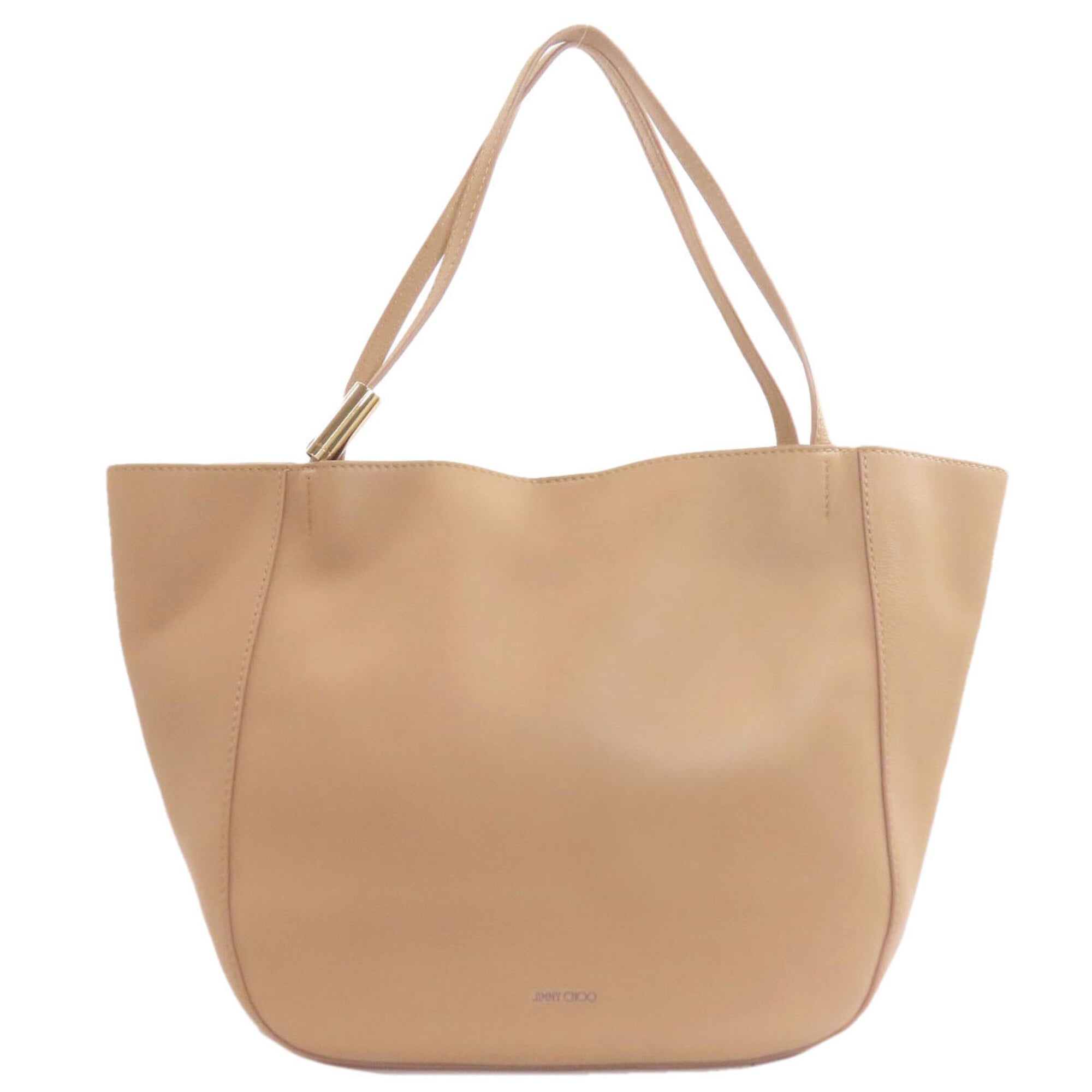 Jimmy Choo Pink Beige Leather Tote Bag (Pre-Owned)