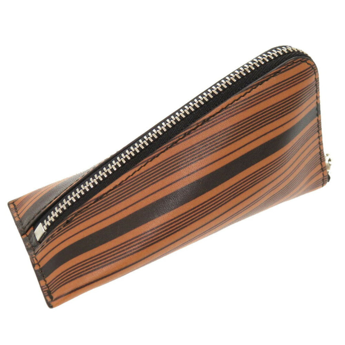 Loewe Black Brown Leather Coin Purse/Coin Case (Pre-Owned)