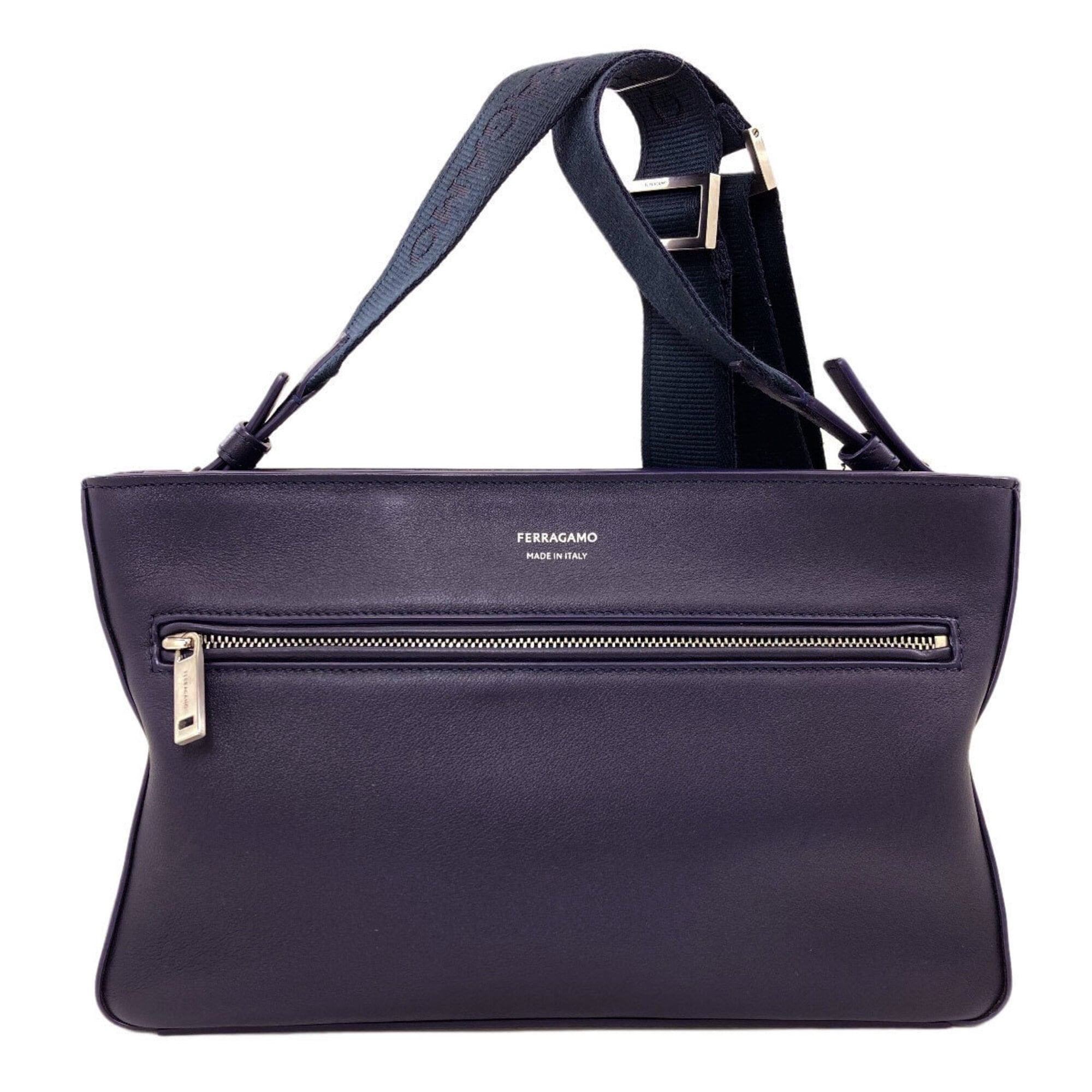 Salvatore Ferragamo Purple Leather Shoulder Bag (Pre-Owned)