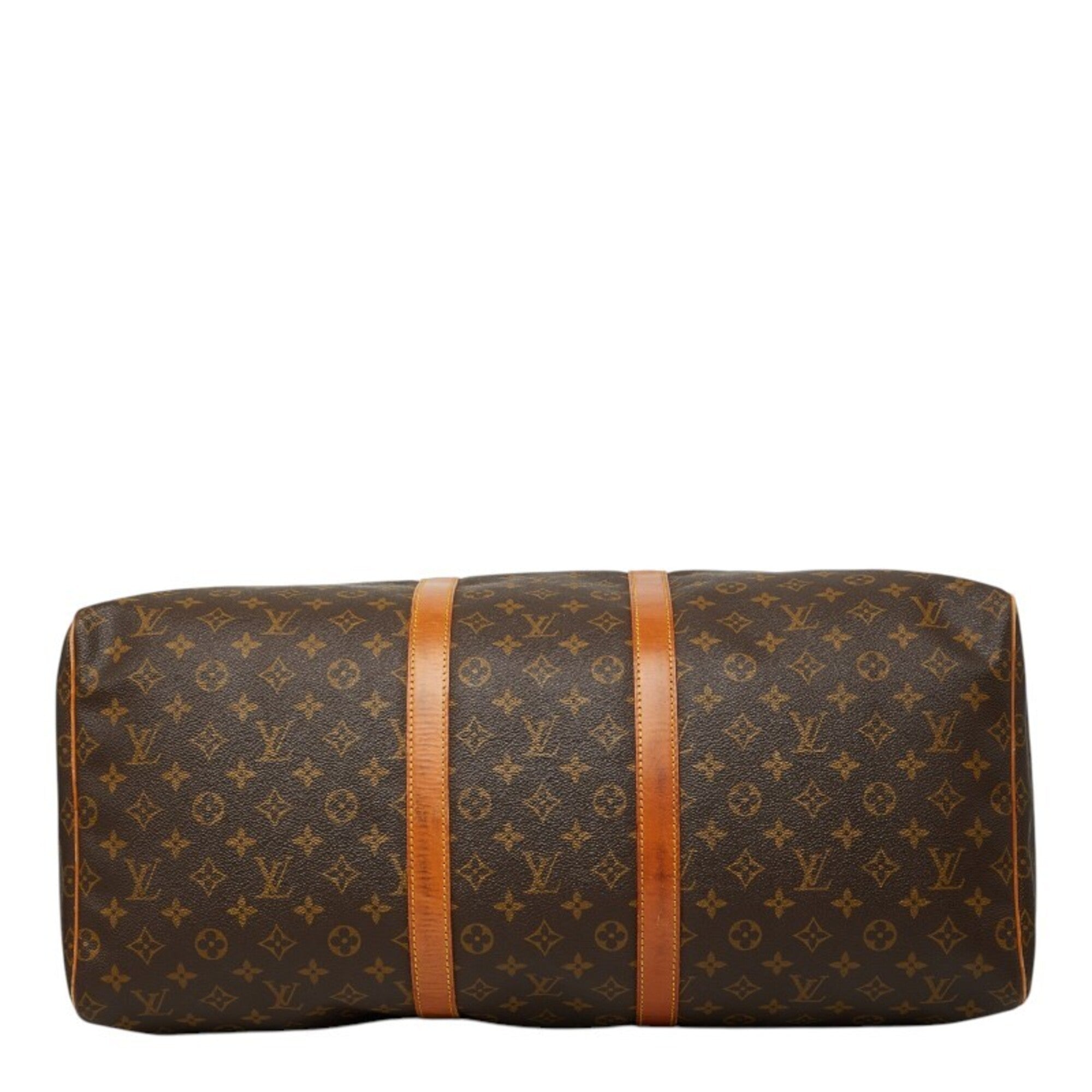 Louis Vuitton Brown Pvc Leather Boston Bag (Pre-Owned)