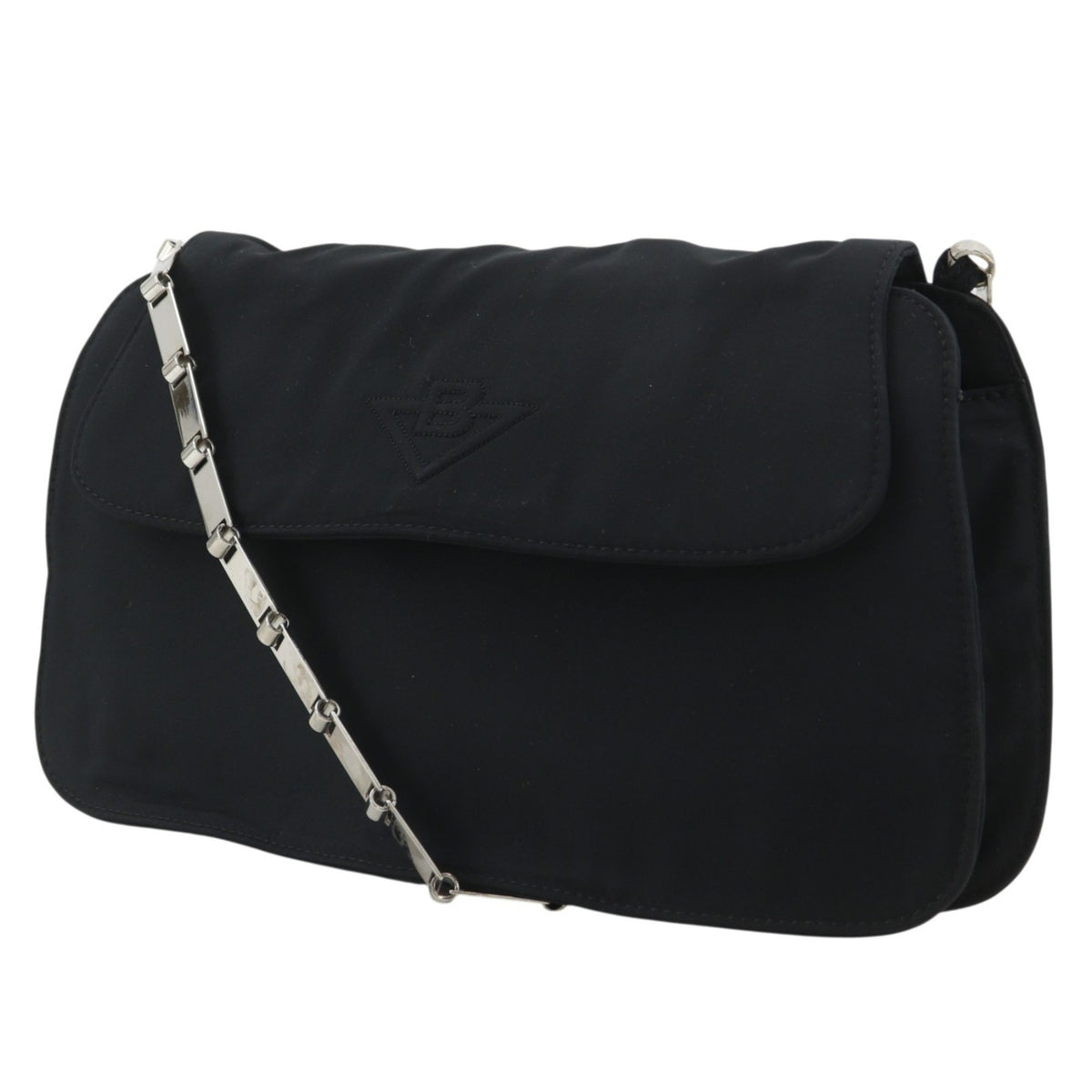 Bottega Veneta Black Nylon Shoulder Bag (Pre-Owned)