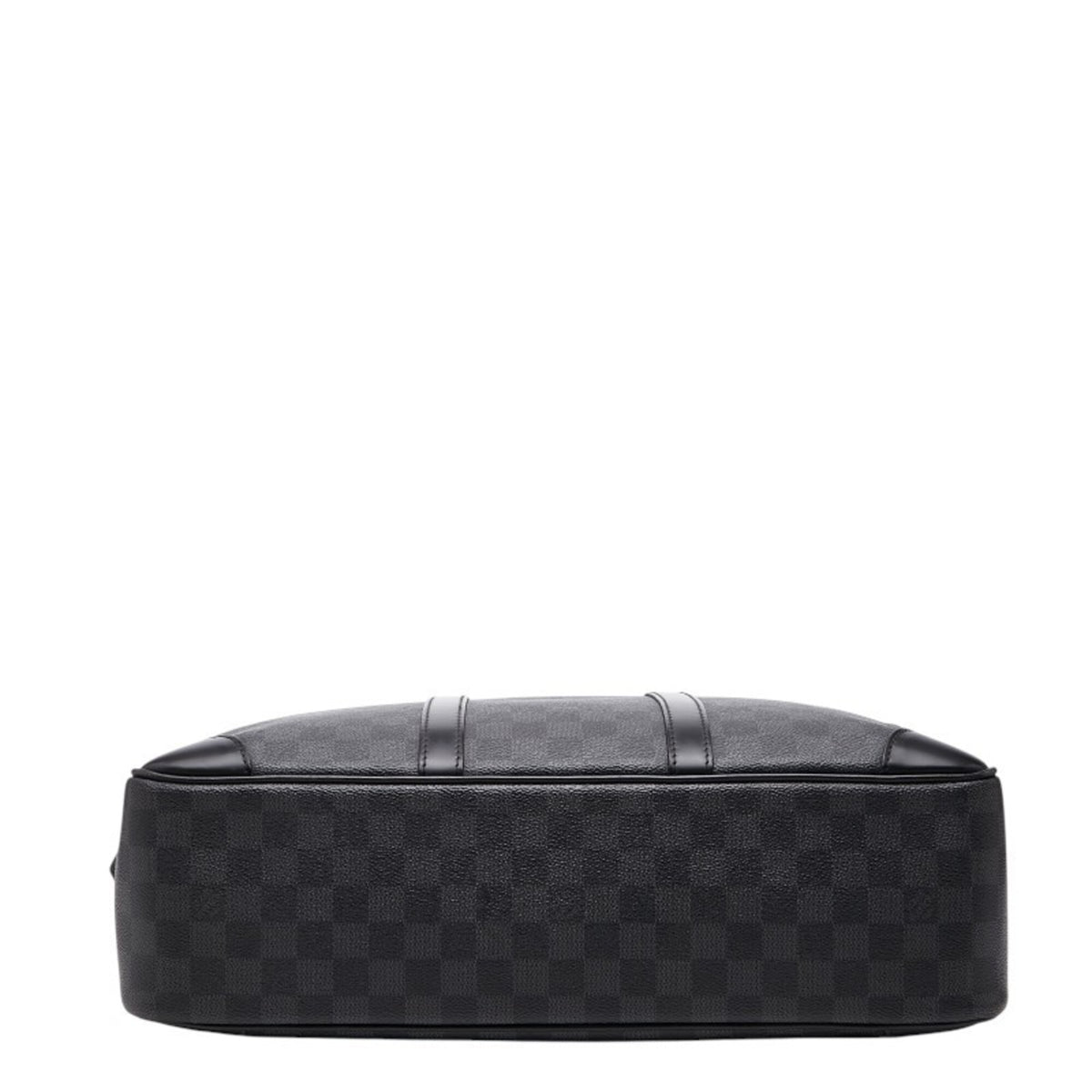 Louis Vuitton Black Gray Pvc Leather Briefcase (Pre-Owned)