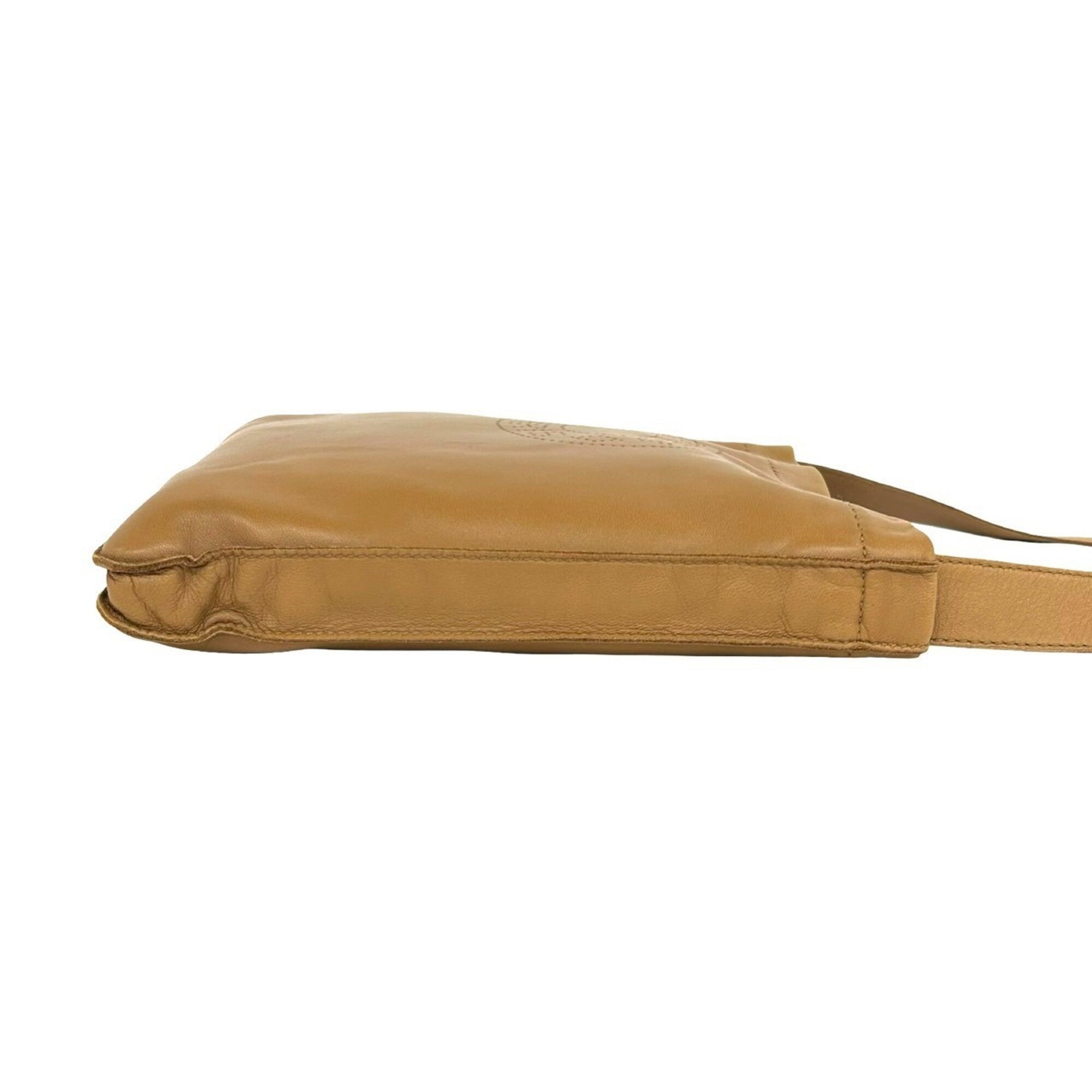 Hermes Brown Agneau Milo Pochette Shoulder Bag (Pre-Owned)