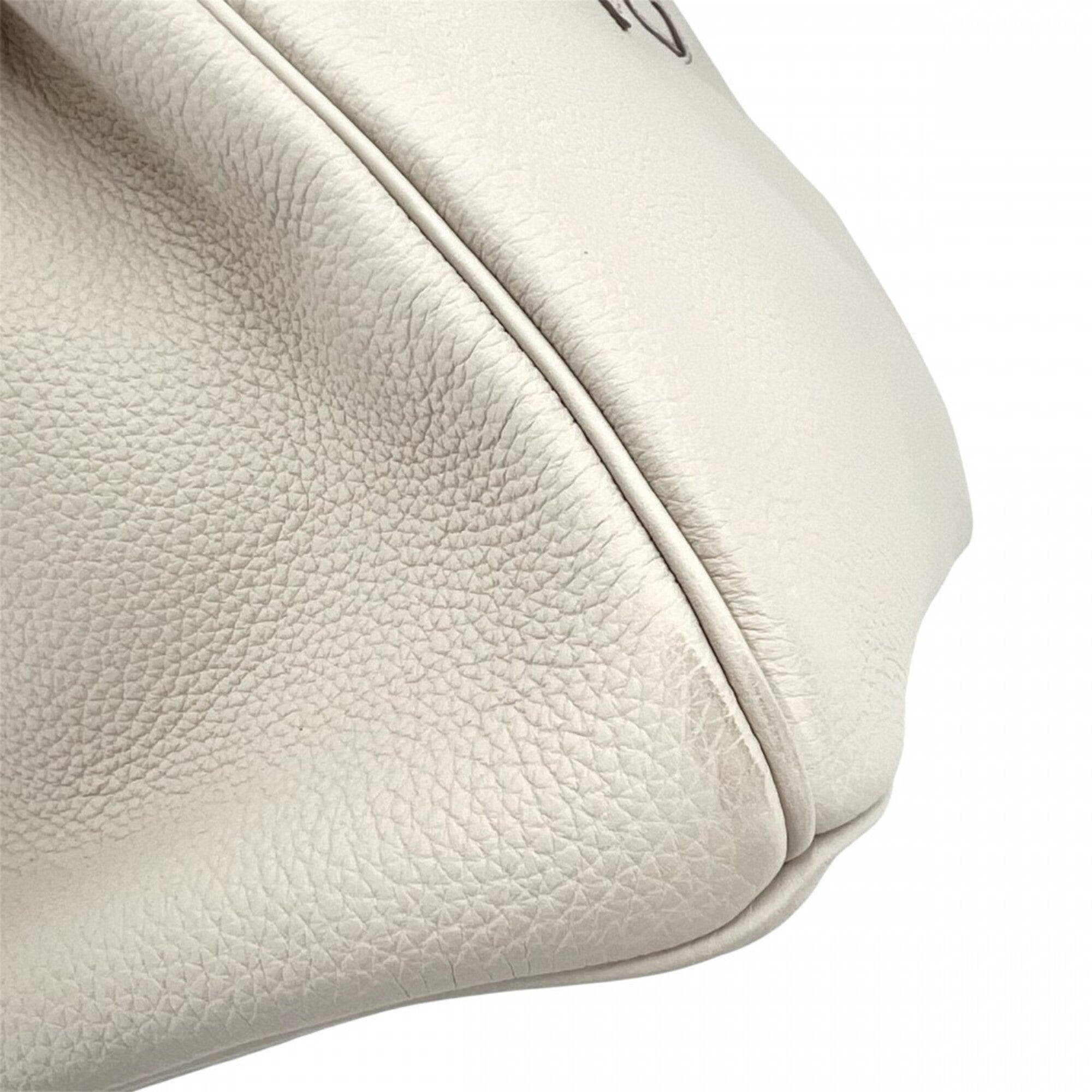 Hermes Pink White Leather Handbag (Pre-Owned)