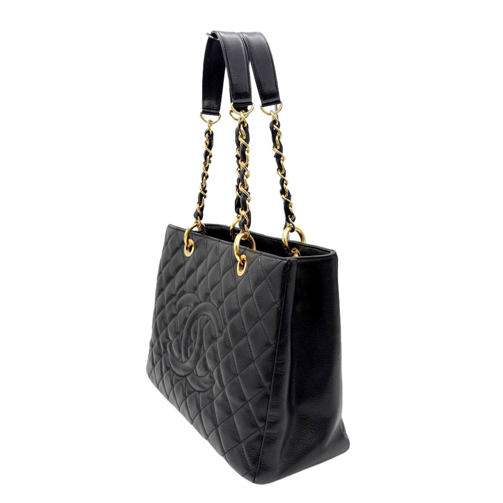 Chanel Black Grained Calfskin Tote Bag (Pre-Owned)
