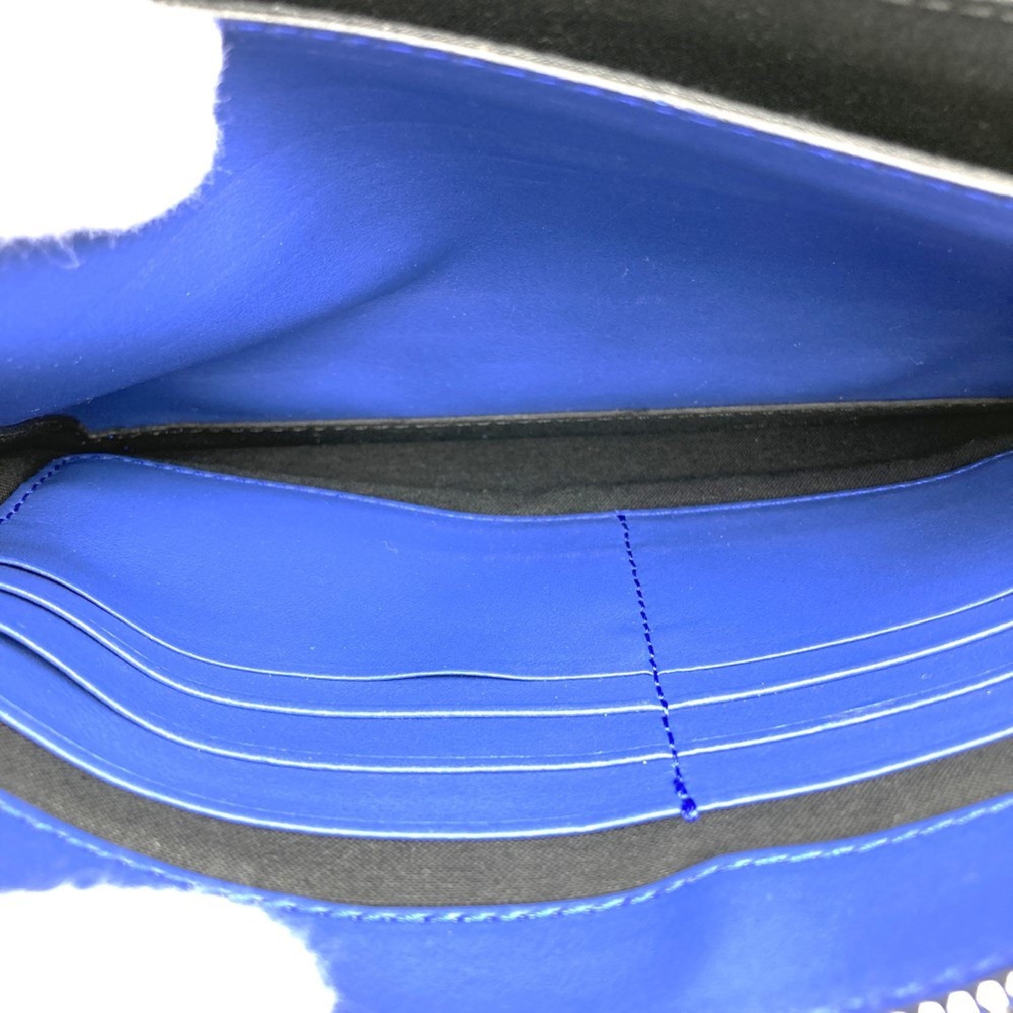 Fendi Blue Leather Clutch Bag Pouch (Pre-Owned)