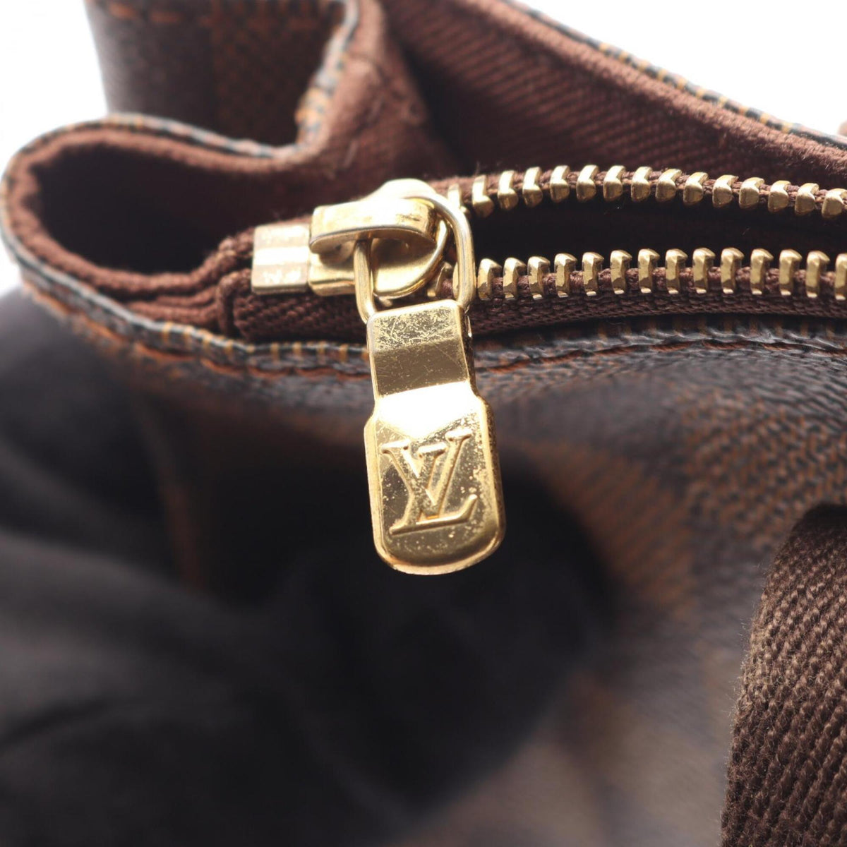 Louis Vuitton Brown Damier Canvas Ebene Coated Canvas Leather Handbag Tote Bag (Pre-Owned)