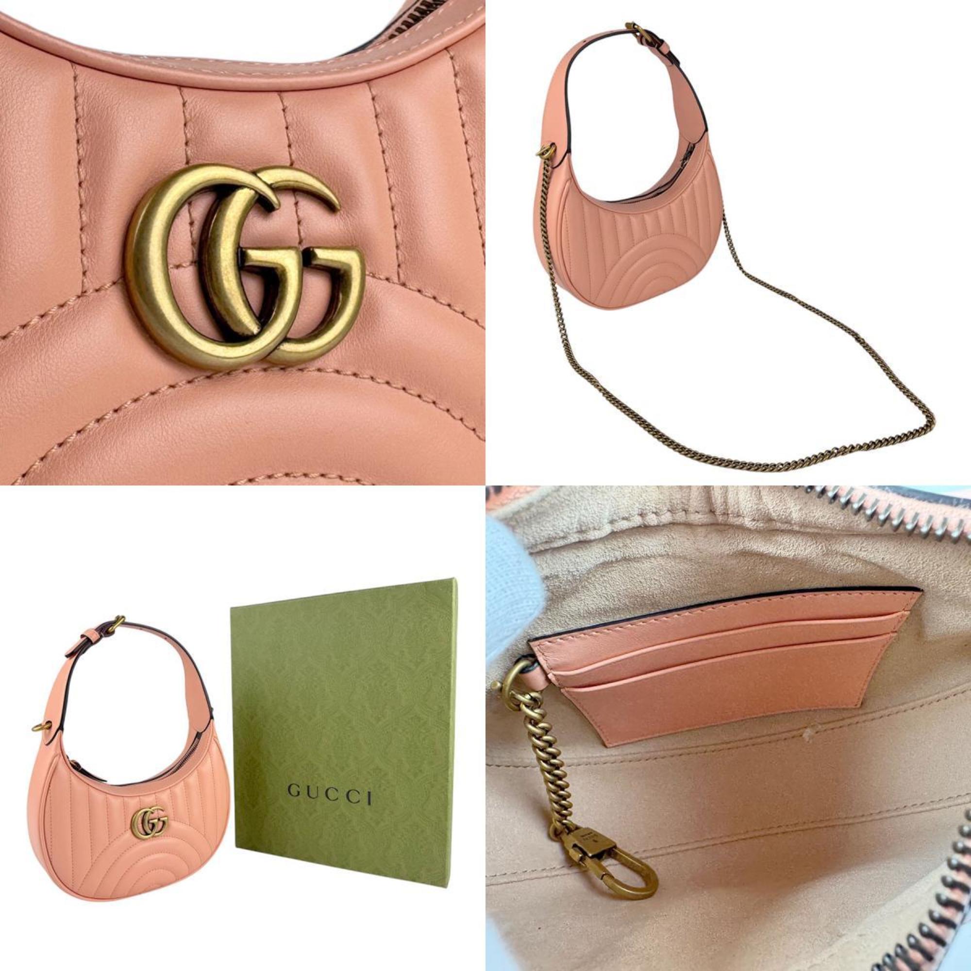 Gucci Salmon Pink Leather Handbag Shoulder Bag (Pre-Owned)