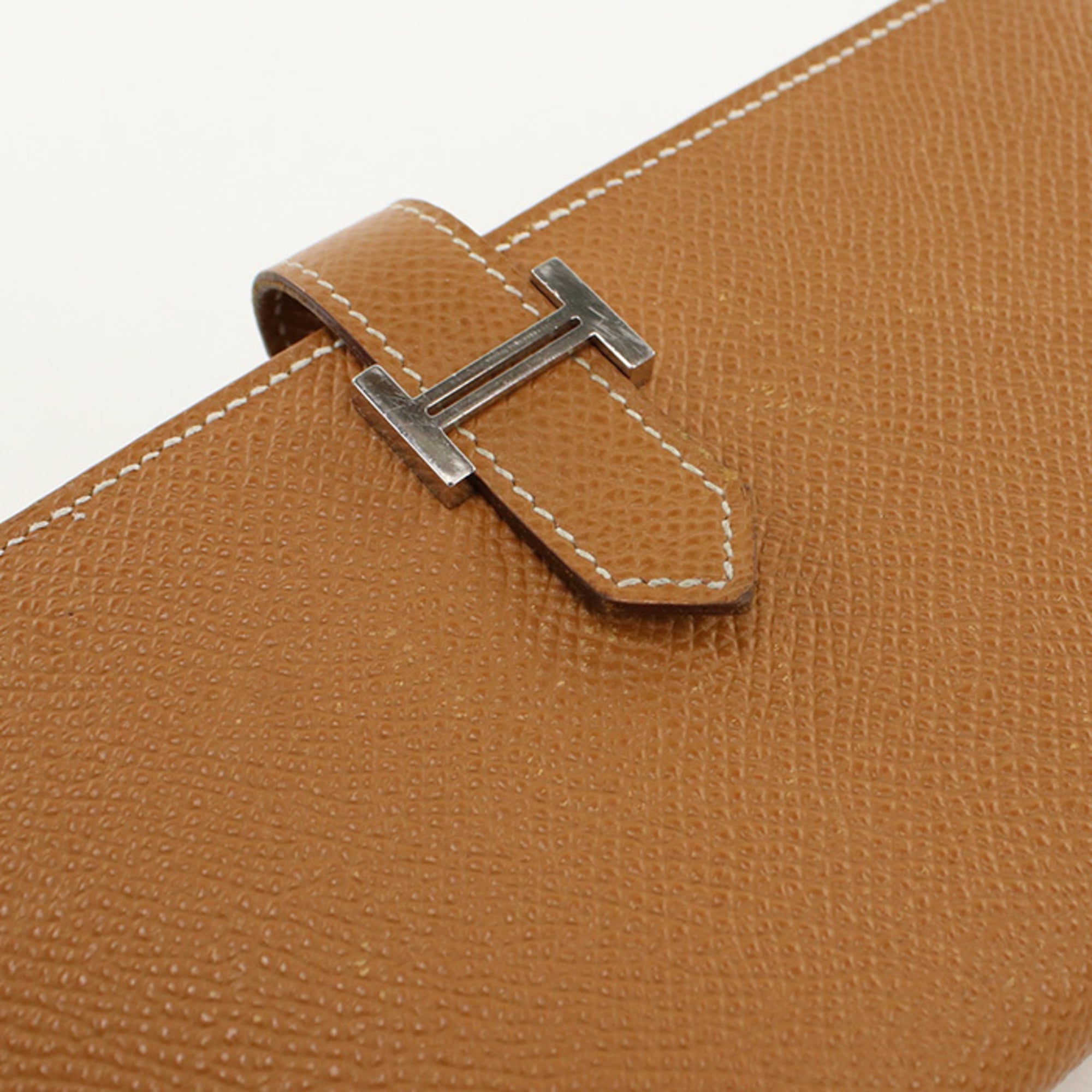 Hermes Gold Epsom Leather Long Wallet (Bi-Fold) (Pre-Owned)