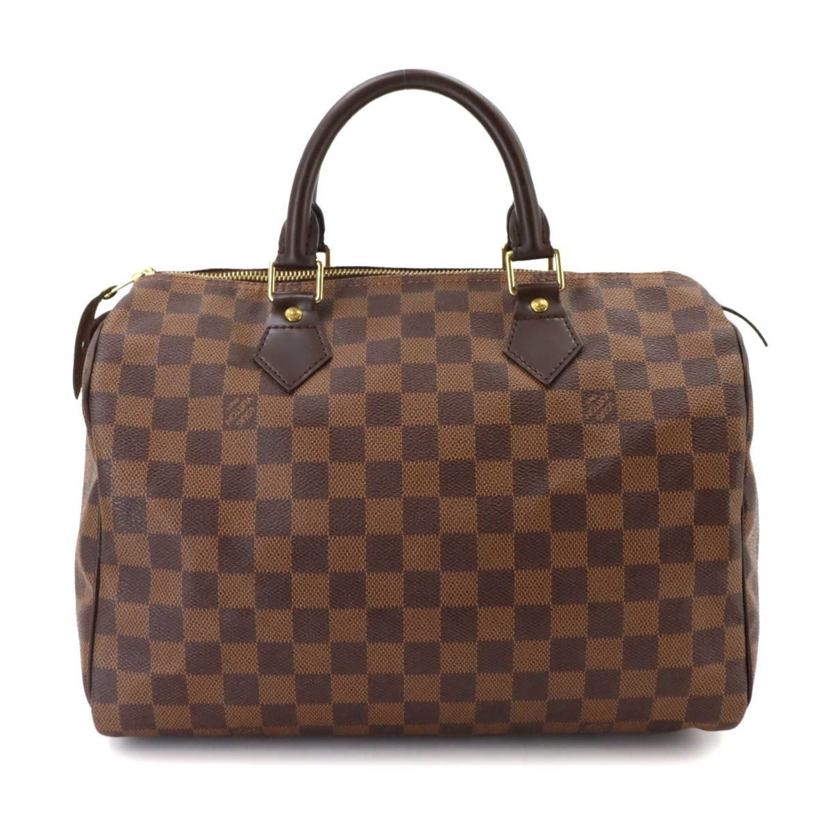 Louis Vuitton Brown Damier Canvas Ebene Damier Canvas Boston Bag Handbag (Pre-Owned)