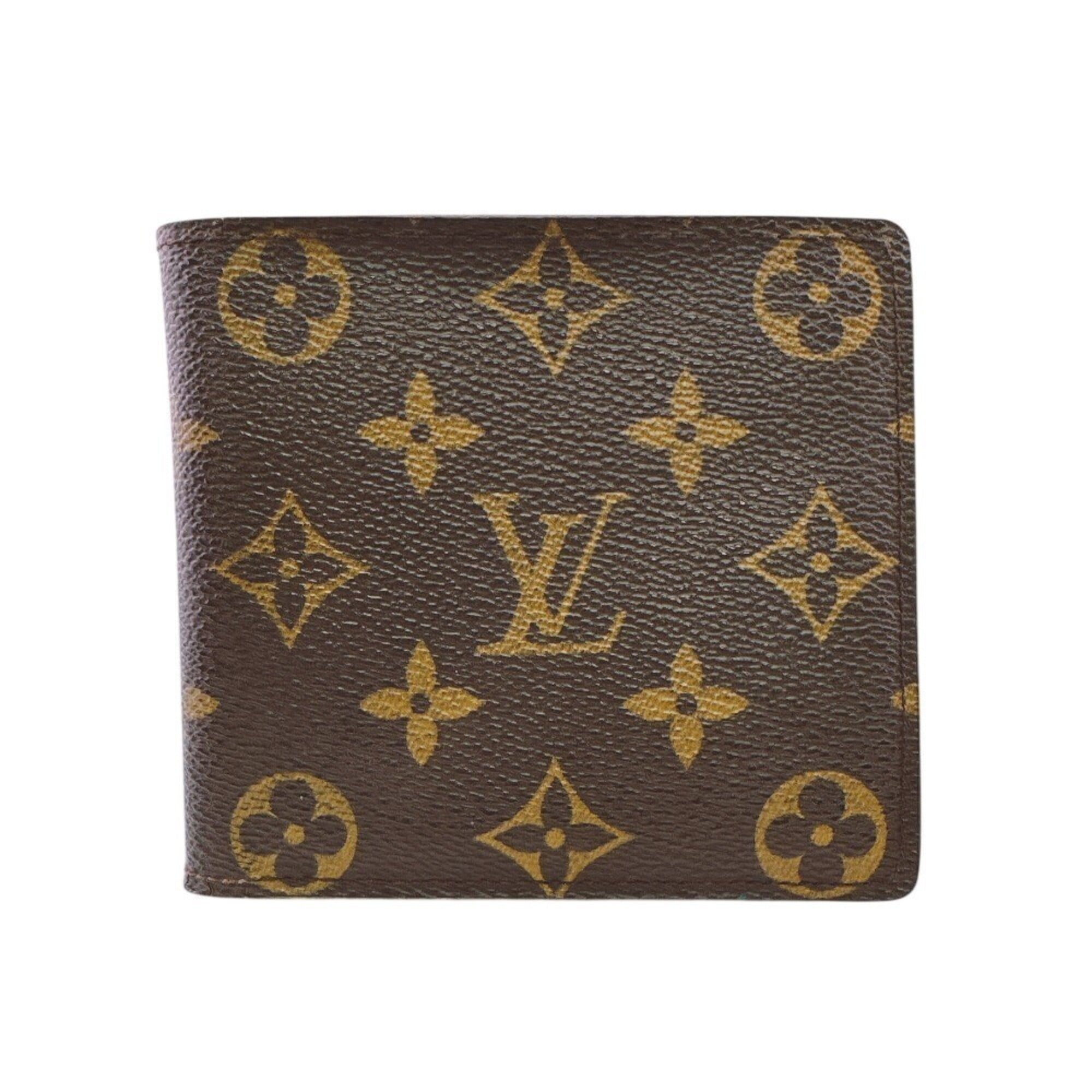 Louis Vuitton Monogram Brown Leather Wallet (Bi-Fold) (Pre-Owned)
